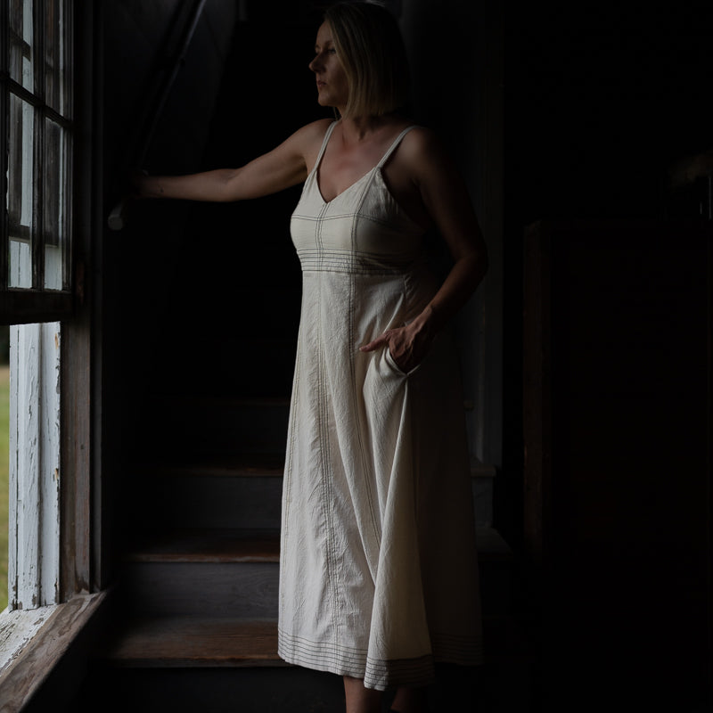 fitted lace wedding dress The Eva Maxi Dress in Cream and Black