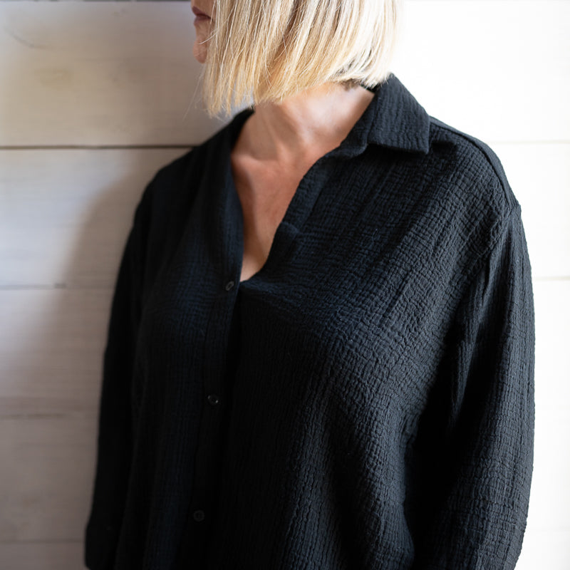 Echo Maxi Shirt | Black