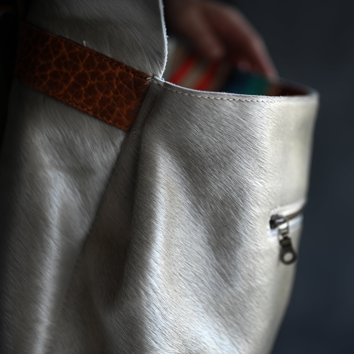 Artisan Backpack LE | Pearl Hair Hide with Tan Strap