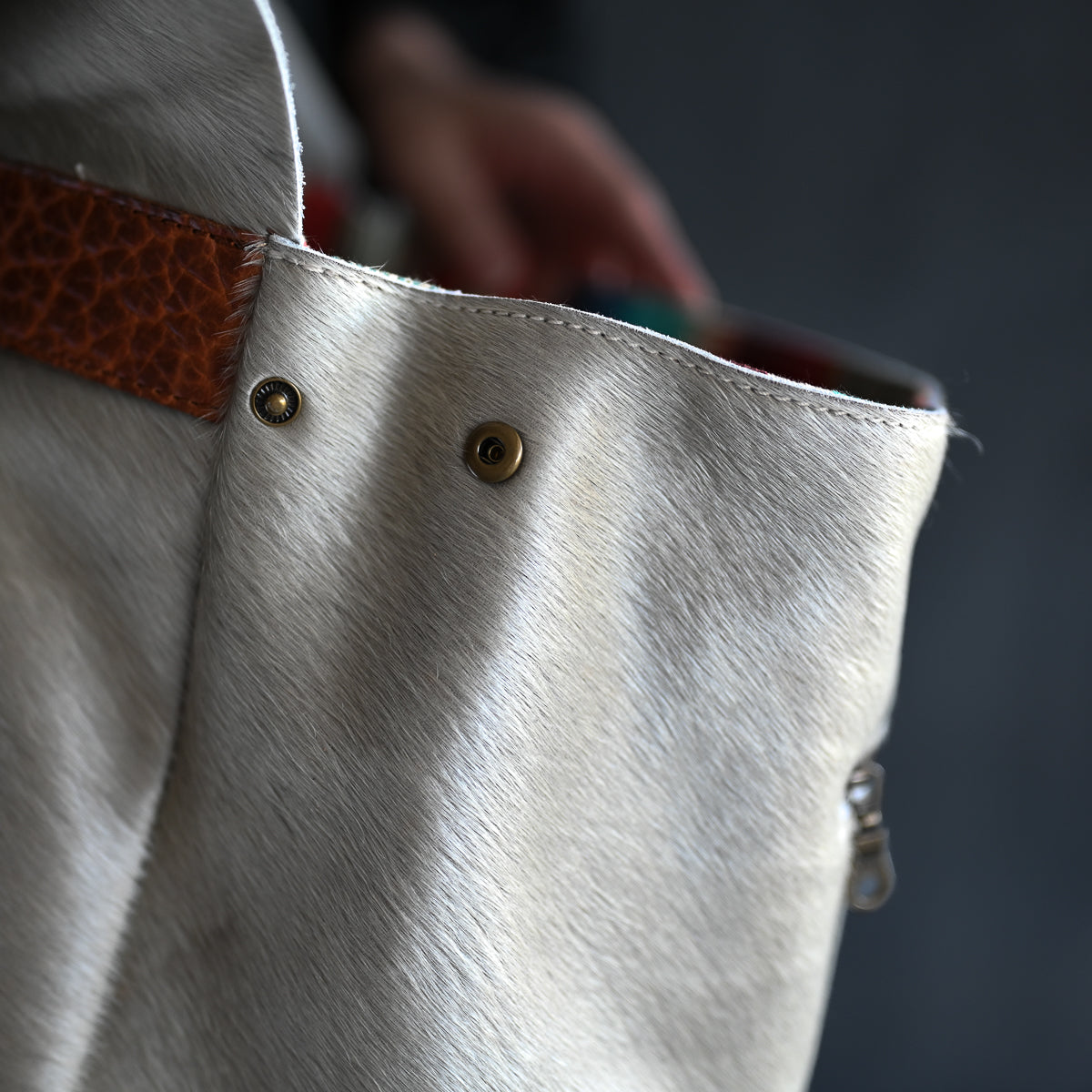 Artisan Backpack LE | Pearl Hair Hide with Tan Strap
