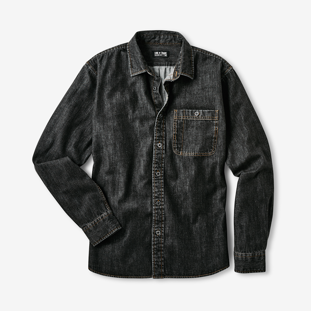 Foundry Denim Shirt | Washed Black
