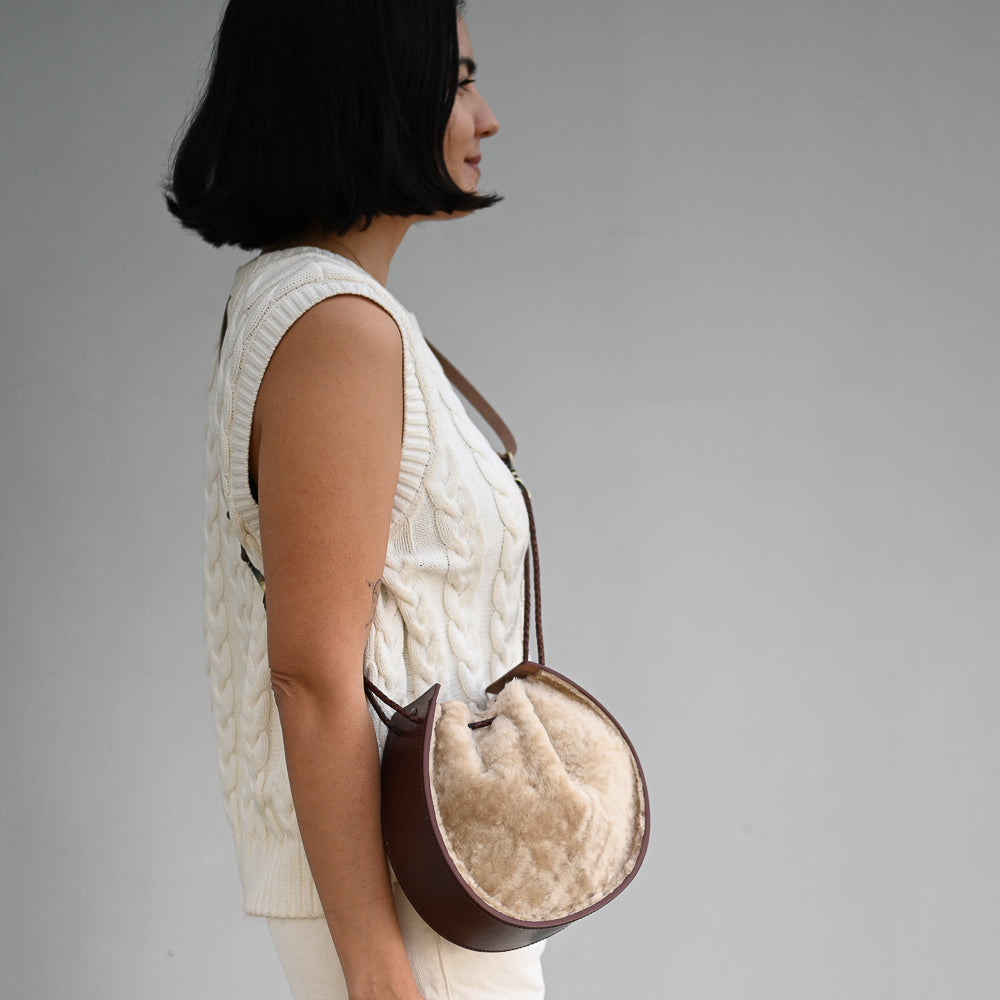 Joi Bag LE | Bone Brown Shearling