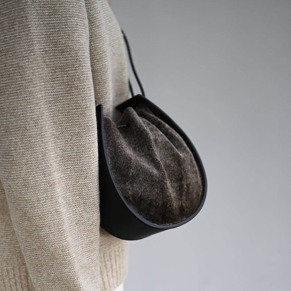 Joi Bag LE | Black and Cream Silky Hair Hide