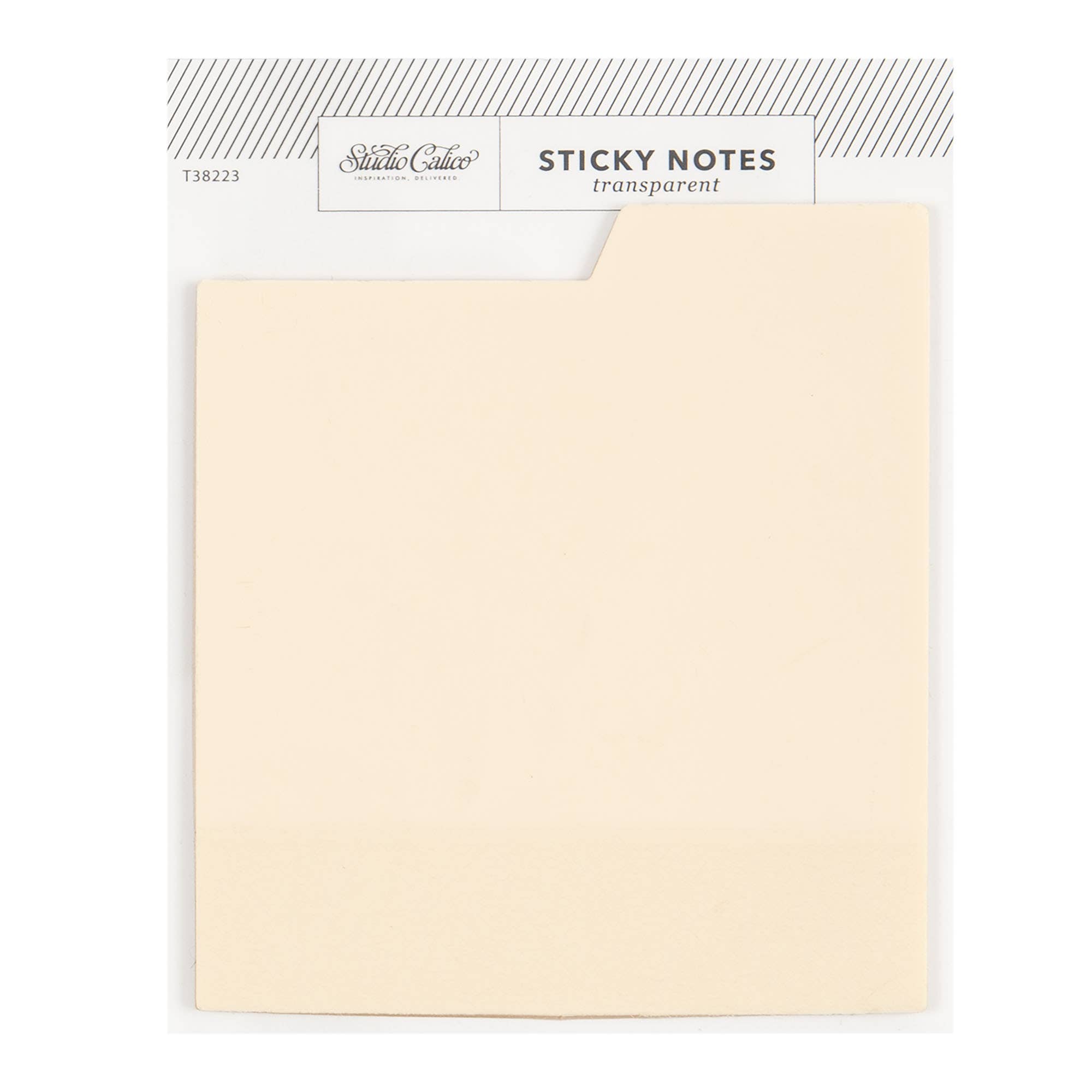 Tabbed Transparent Sticky Notes | Cream