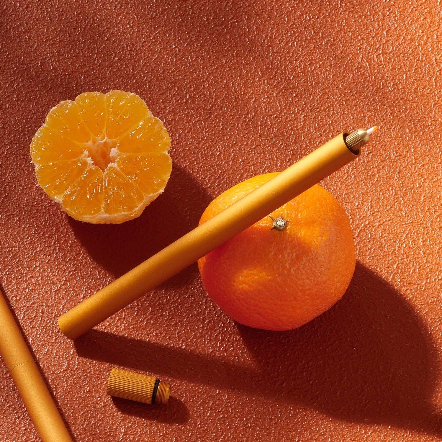Lumos Pro Single | Refillable Multi-Tip Pen | Matte Clementine