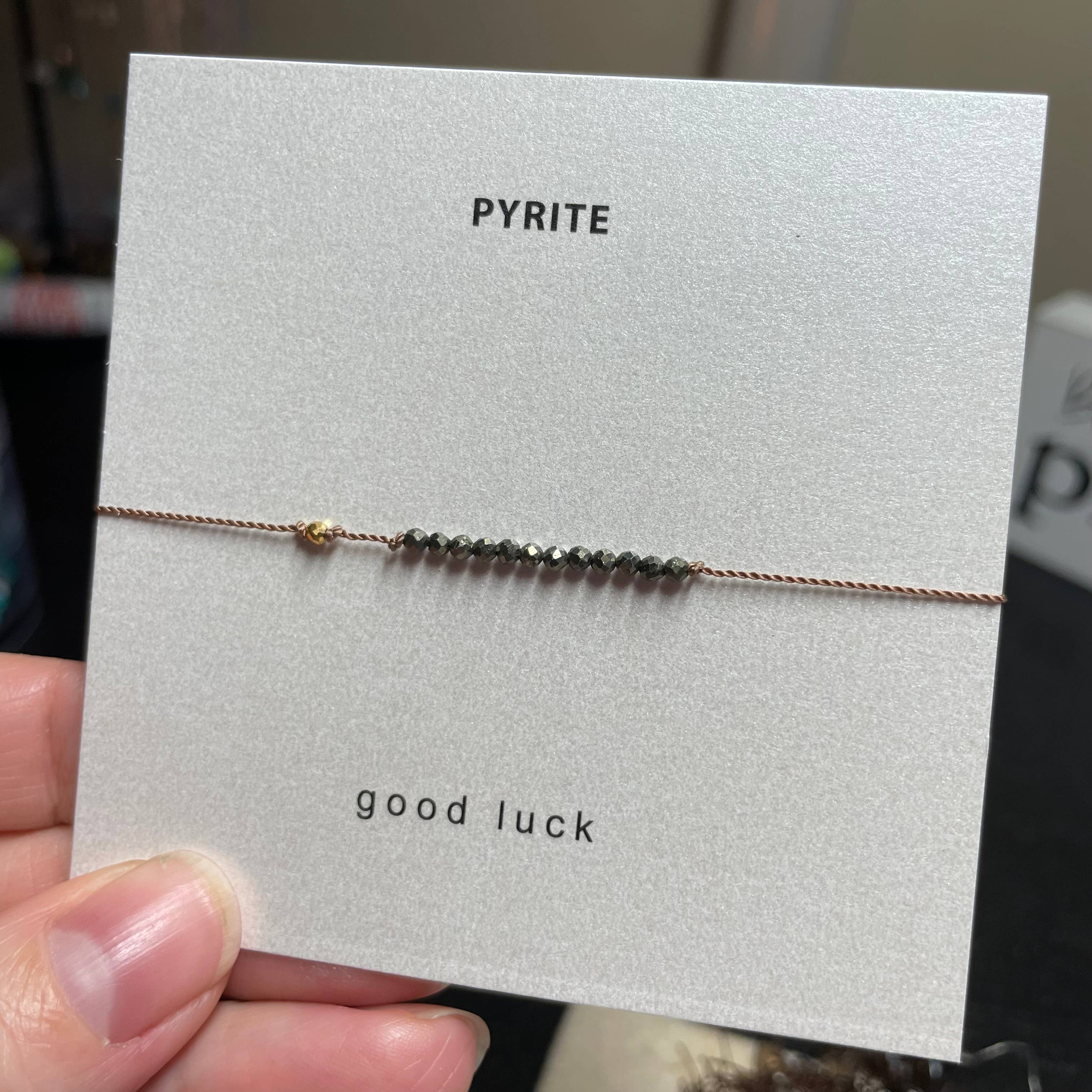 Pyrite and Gold Bracelet | Good Luck