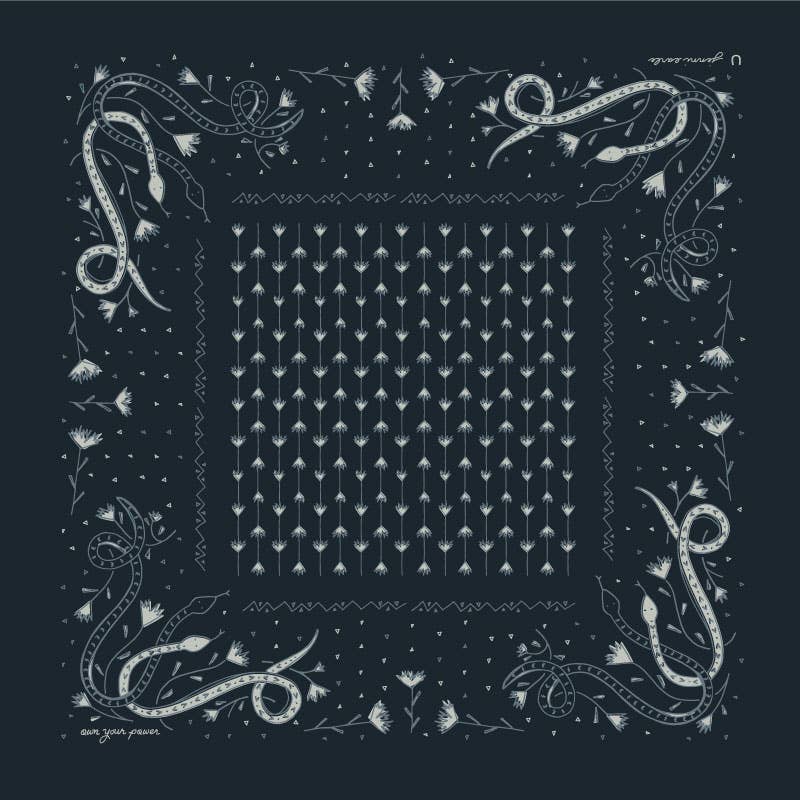 Own Your Power | Cotton Voile Bandana | Midnight