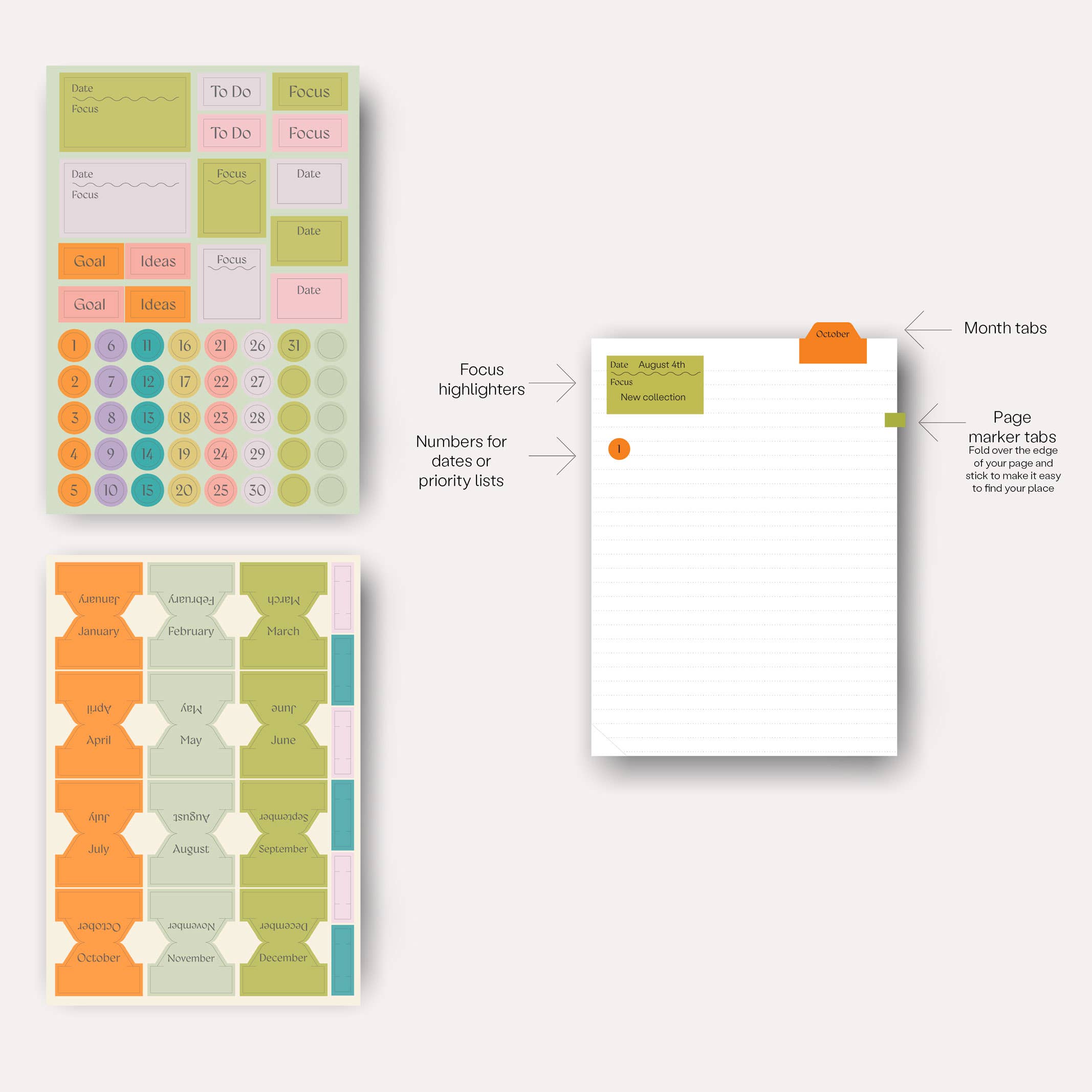 Organizer Sticker Set