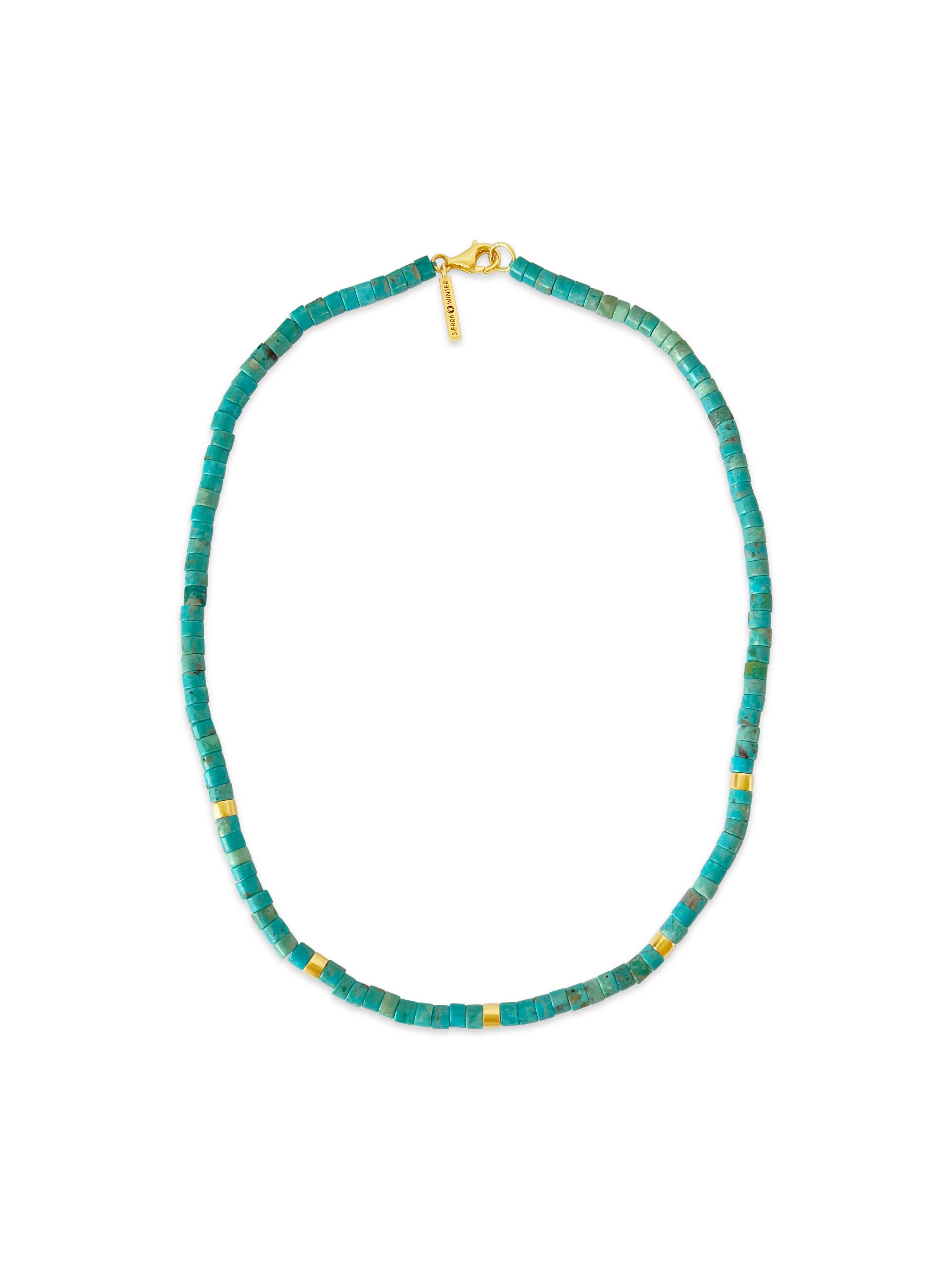 Paloma Necklace | Turquoise & Gold Vermeil