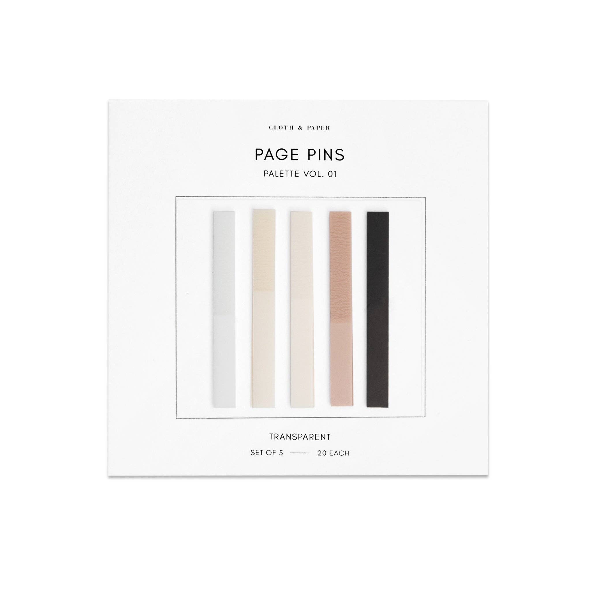 Page Pins | Vol. 1 / (Leché/Cashmere/Nude/Avant Garde/Matte White)