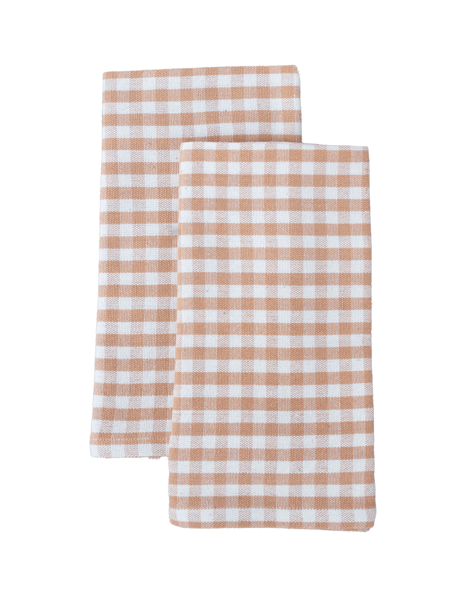 Gingham Napkin Set | Tan