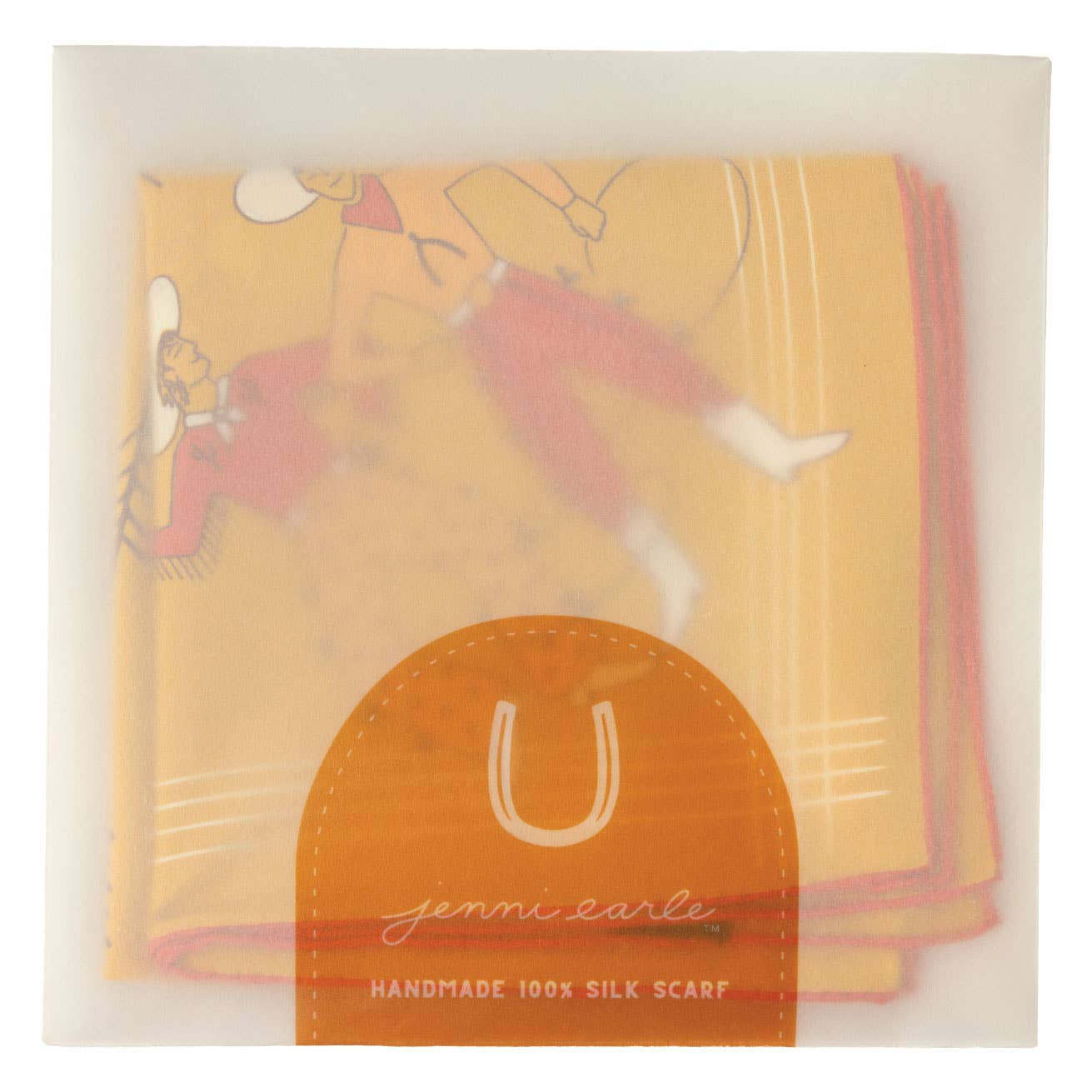 Silk Scarf - “Buck Up Buckaroo” - Square Neck & Hair Scarf