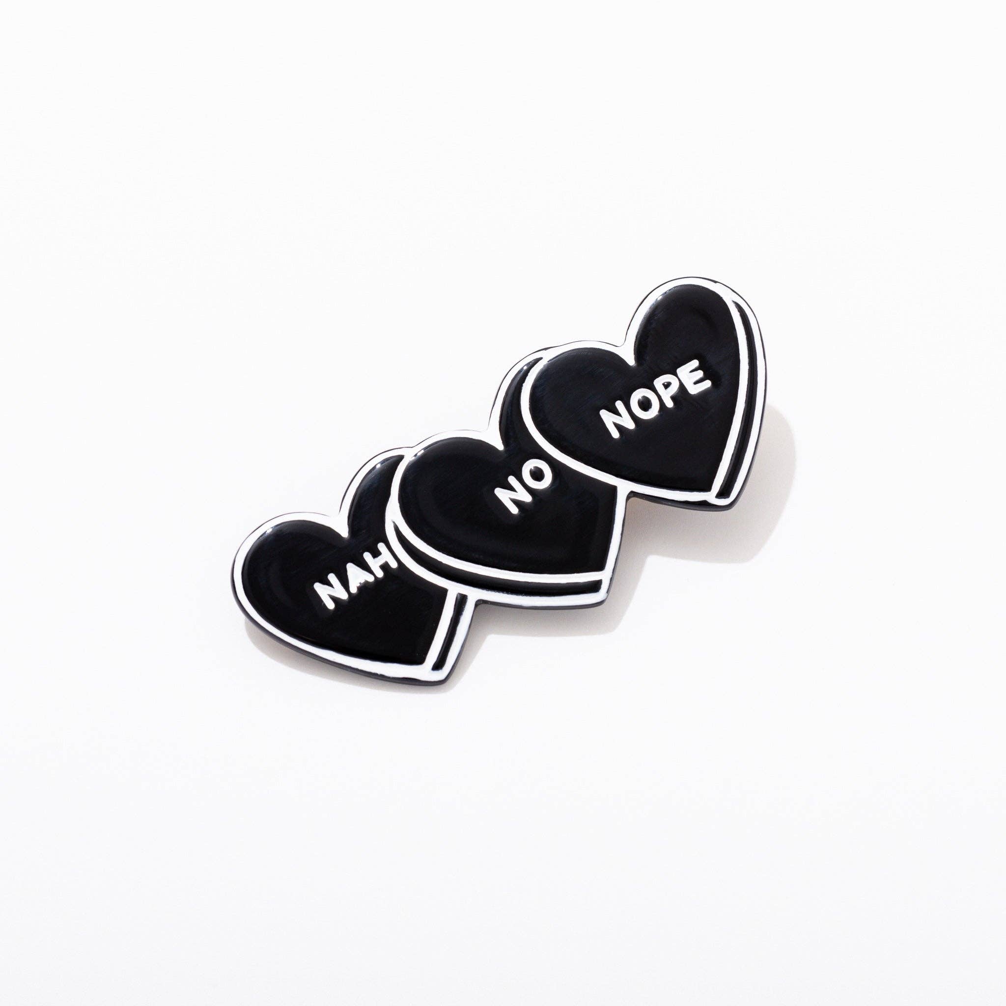 Handmade Nah No Nope Hearts Cellulose Acetate Metal Hair Clip