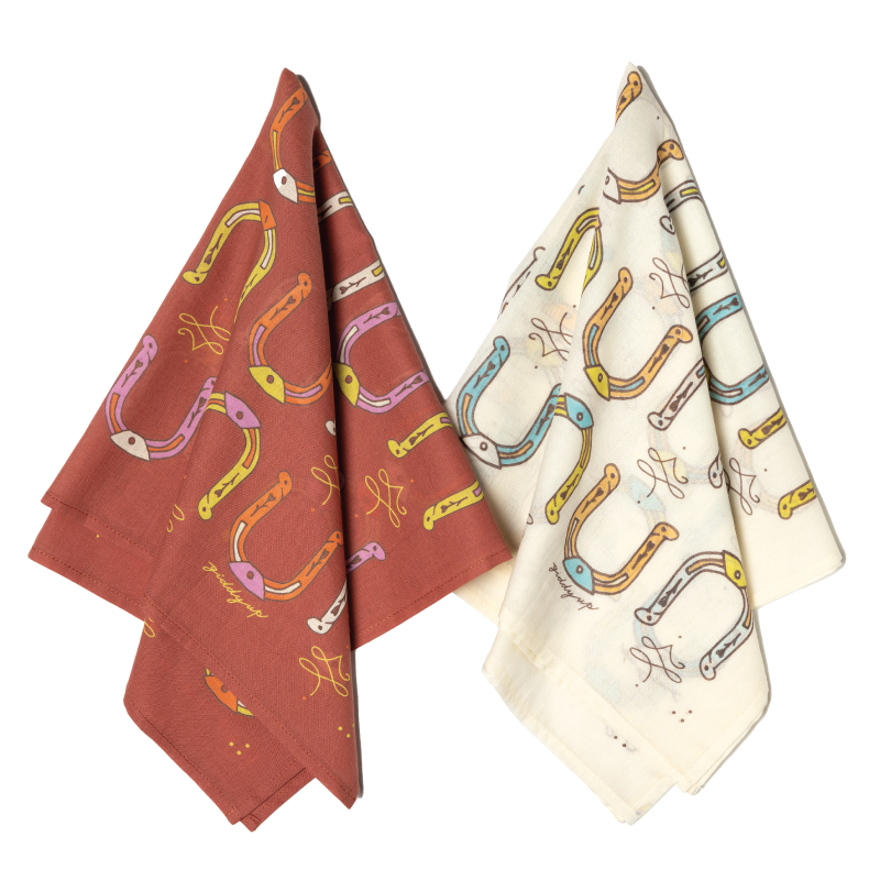 Cotton Voile Bandana "Giddy Up" - cream – Lightweight Scarf