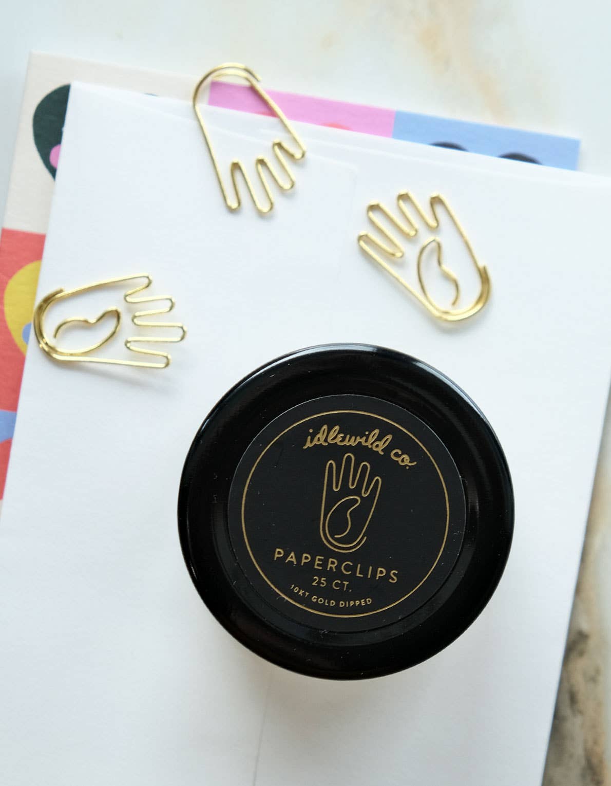 Paper Clips (Jar of 25) | Gold Plated Hand