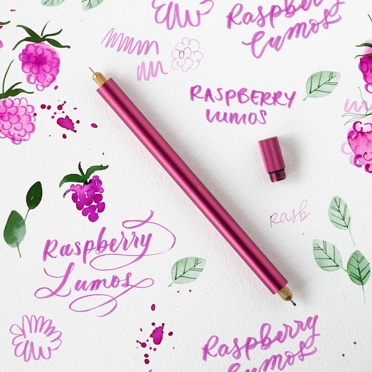 Lumos Pro Single | Refillable Multi-Tip Pen | Raspberry