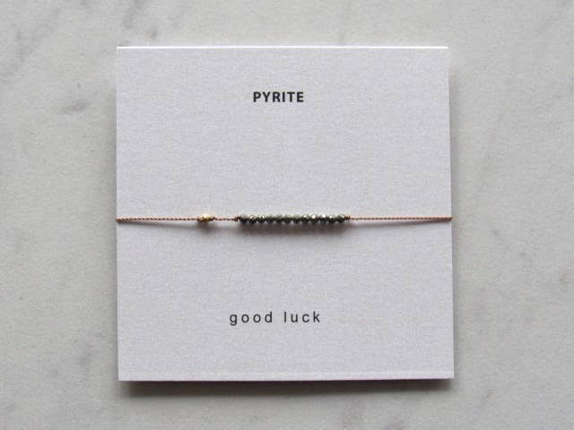 Pyrite and Gold Bracelet | Good Luck