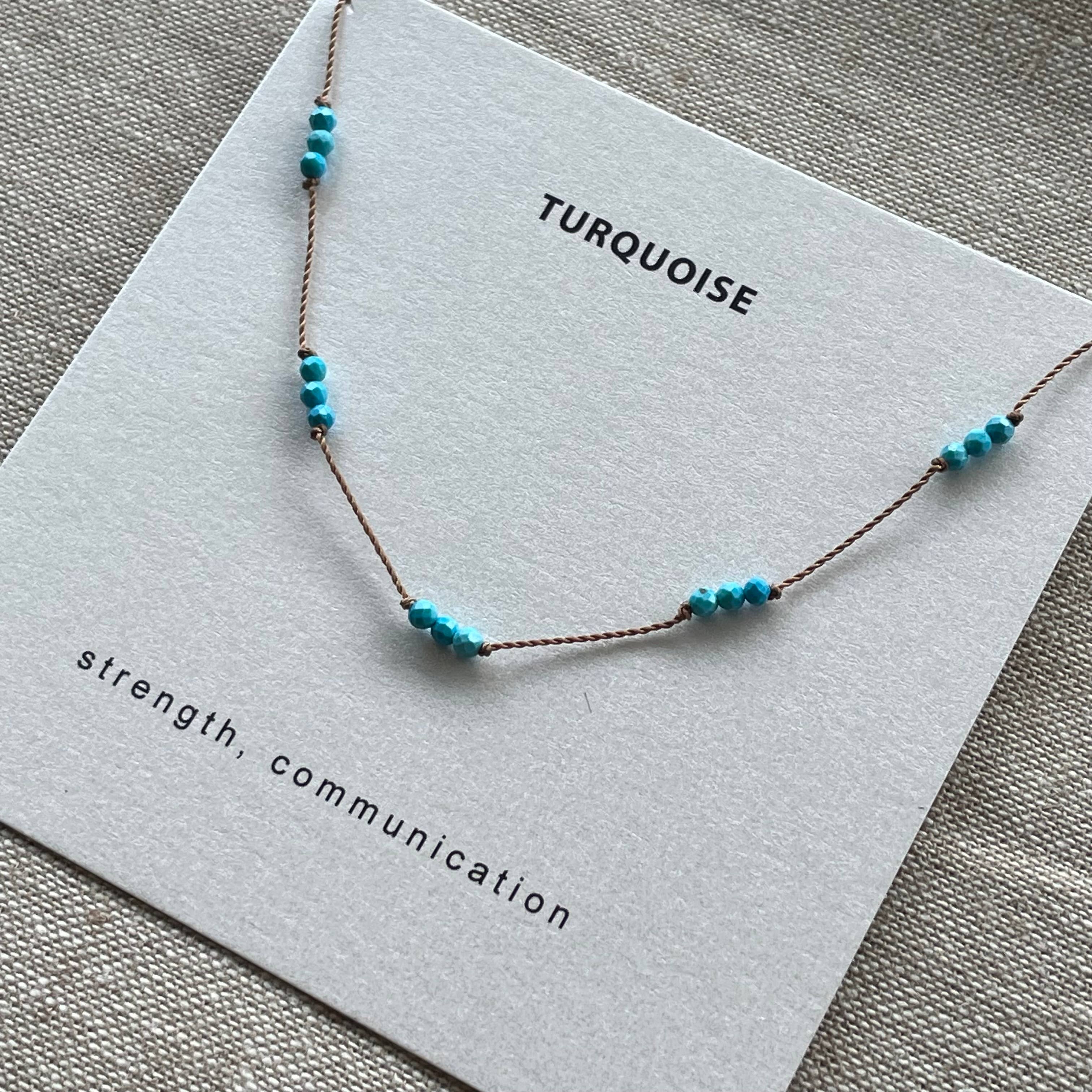 Turquoise Knotted Necklace | Strength