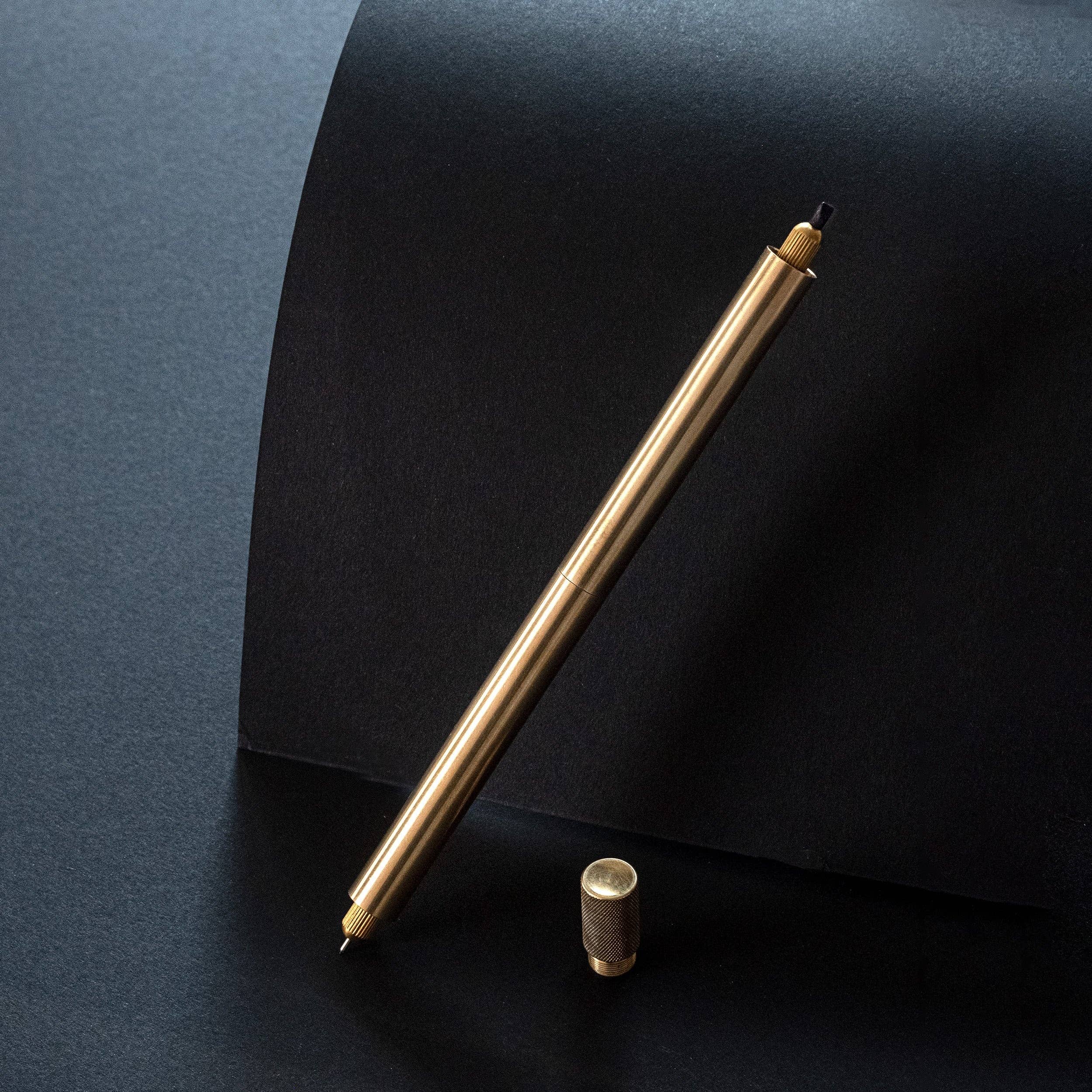 Lumos Pro Single | Refillable Multi-Tip Pen | Brass: Special Edition