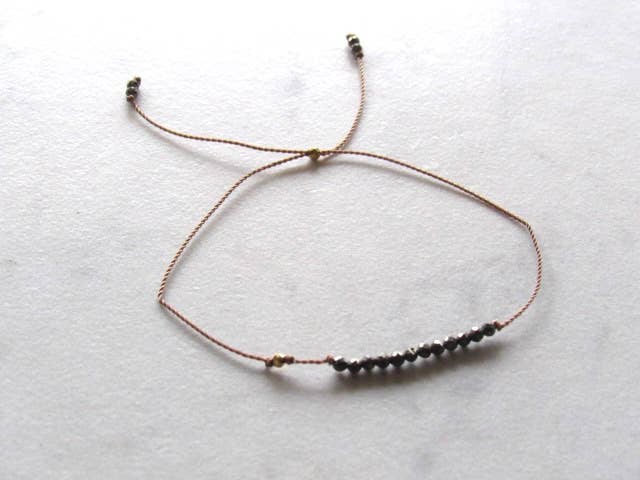 Pyrite and Gold Bracelet | Good Luck
