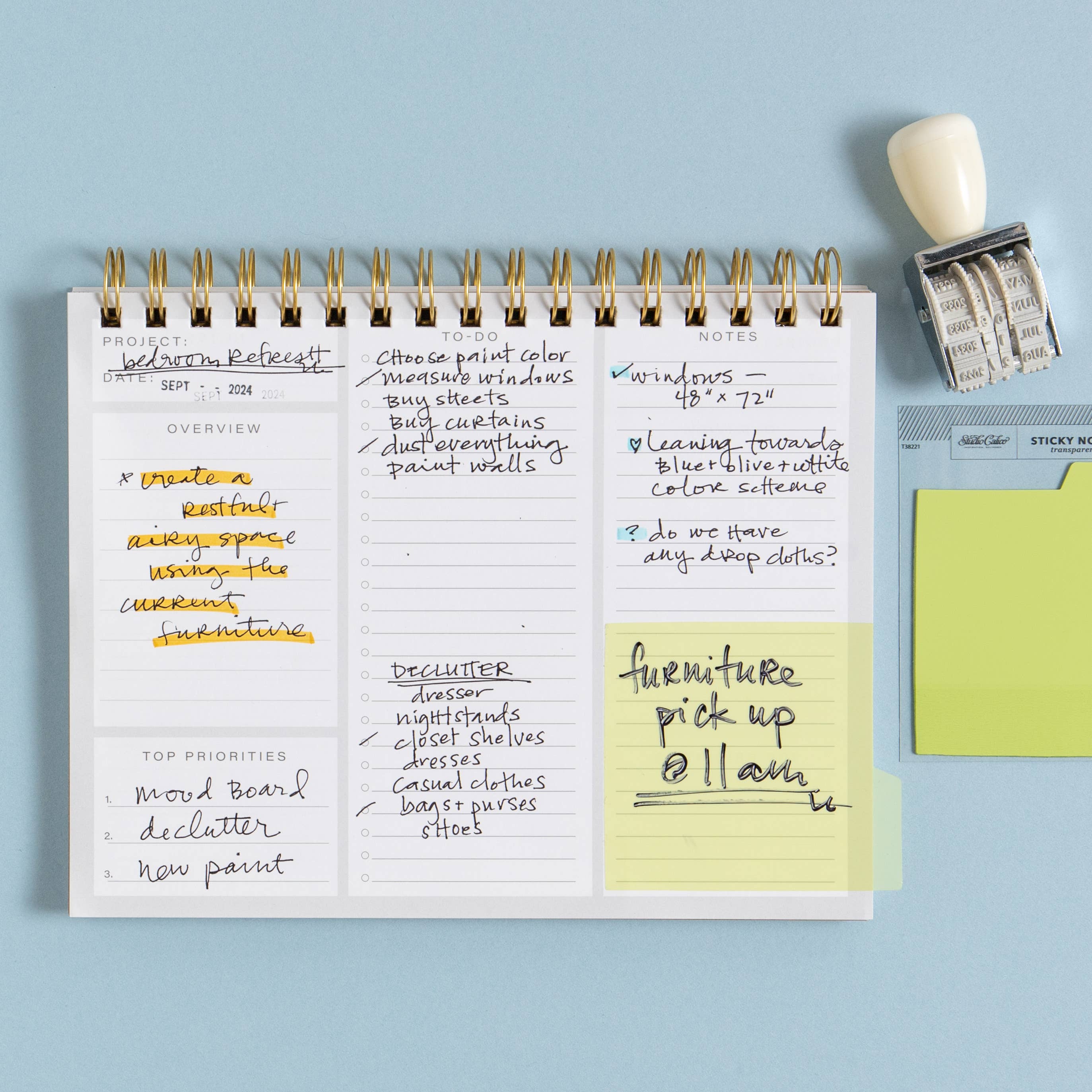 Tabbed Transparent Sticky Notes | Green