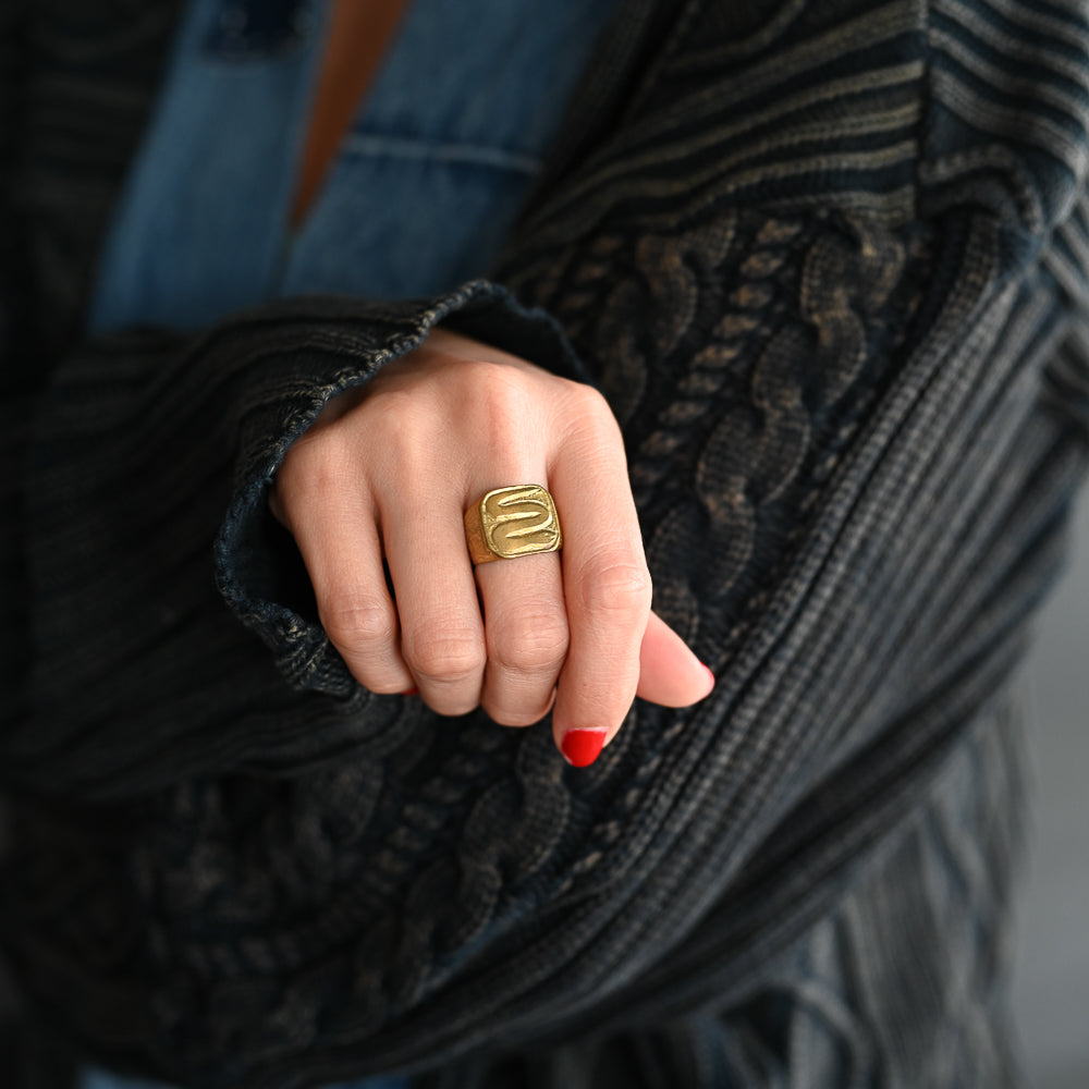 Brass Snake Ring | 7/8