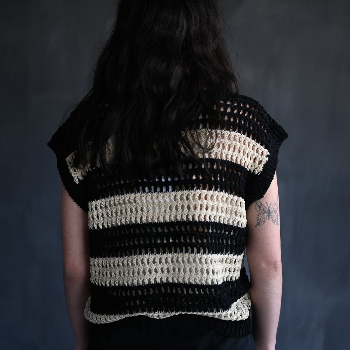 Striped Knit Top | Black Bisque