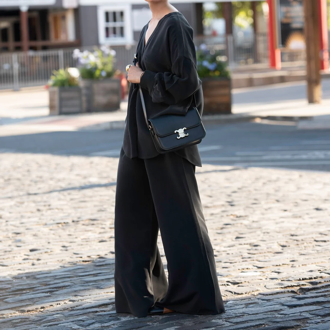 Sandwashed Silk Pant | Black