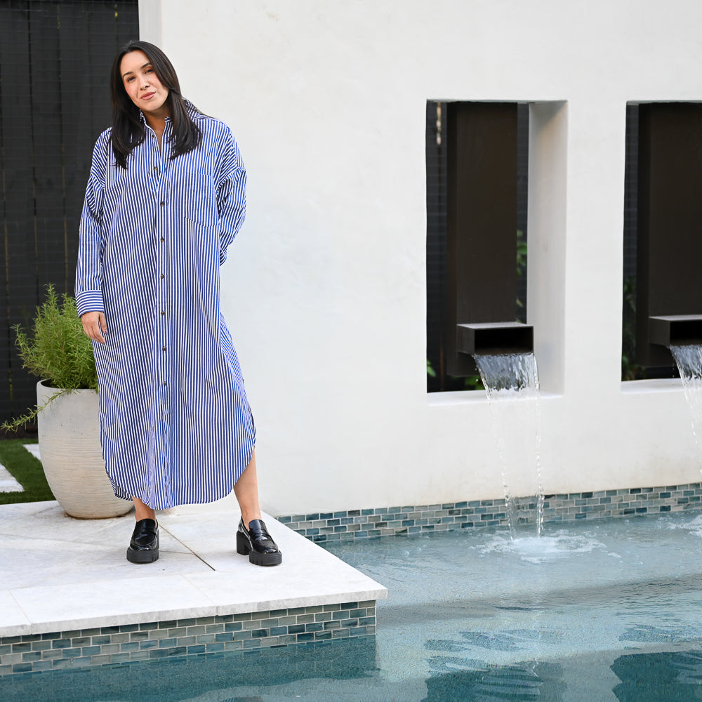 Phoebe Shirt Dress | Navy / White Phoebe Shirt Dress | Navy / White