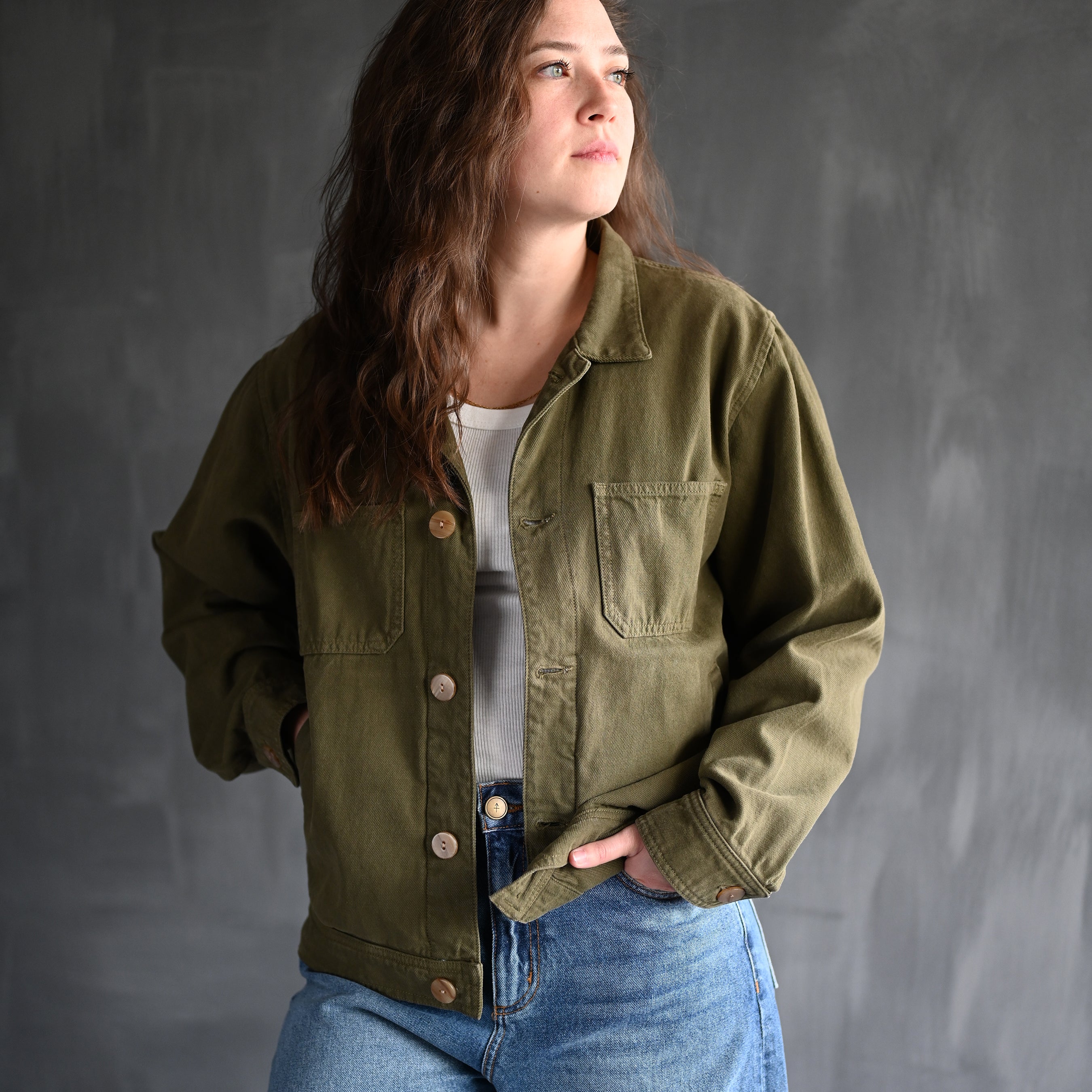 Men's Cody Recycled Cotton Jacket | Fatigue