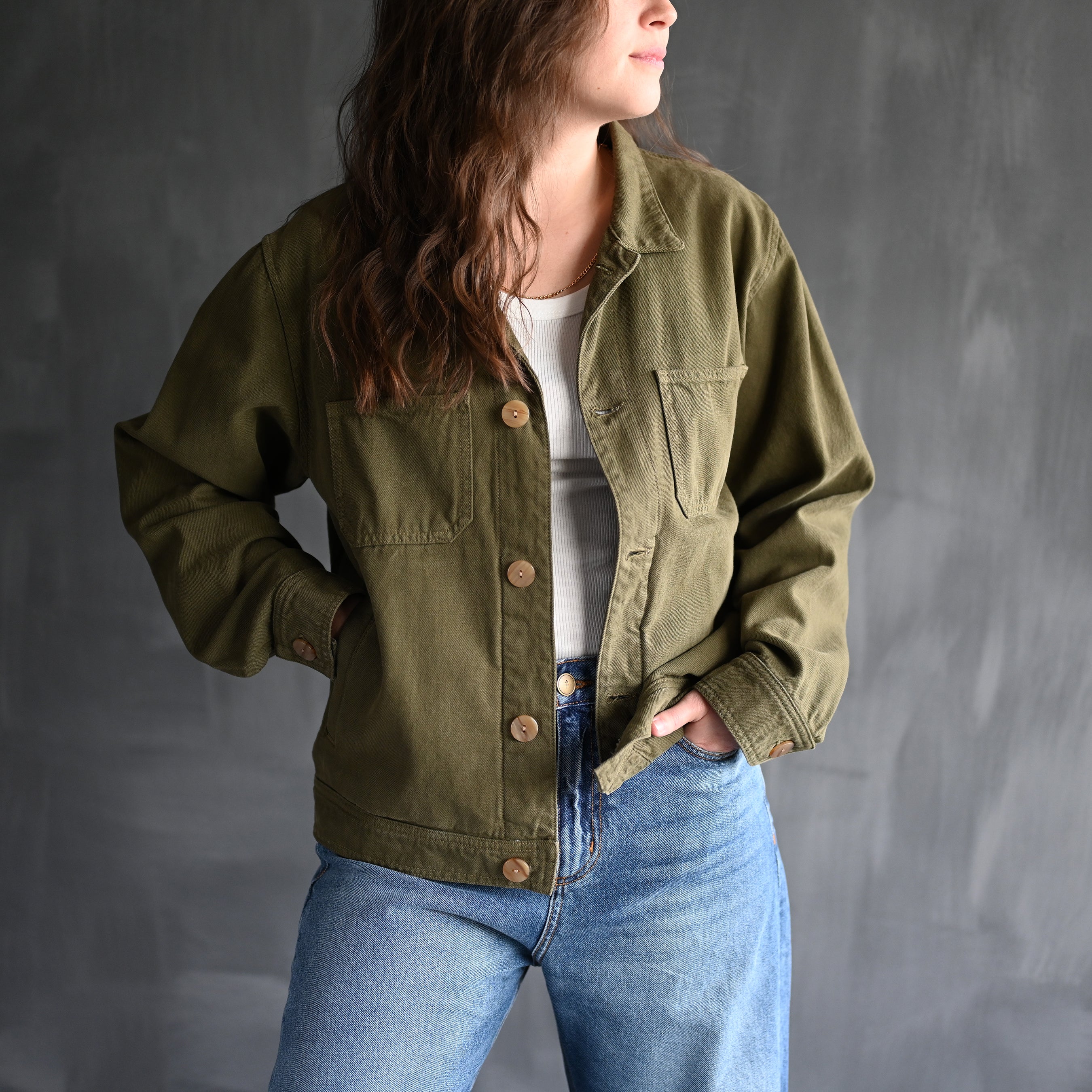 Men's Cody Recycled Cotton Jacket | Fatigue