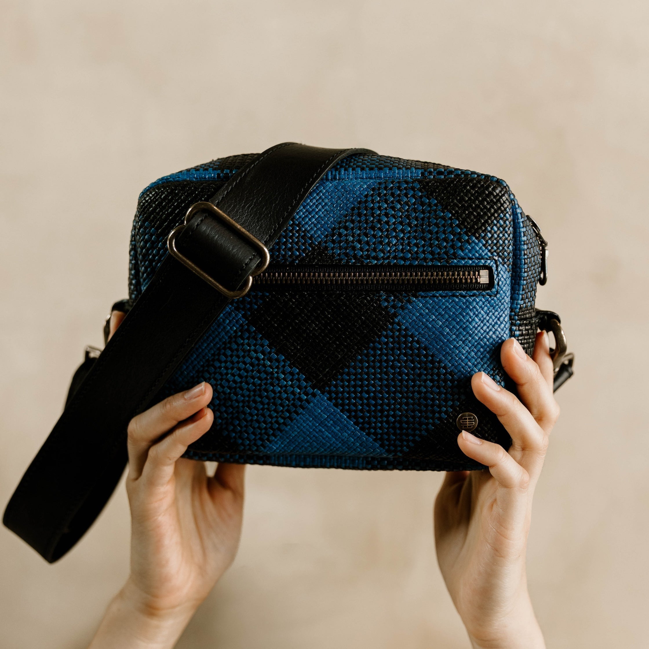 WHITNEY LE | Blue + Black Woven