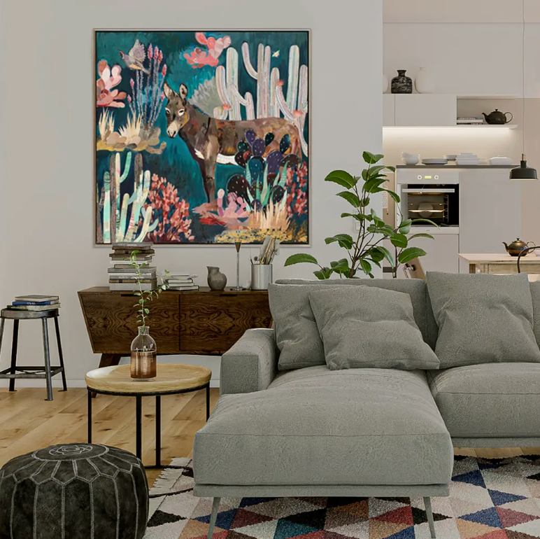 Burro Country - Limited Edition Framed Canvas