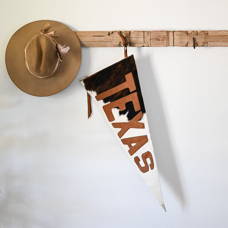 Texas Block Pennant | Cafe Ombre Hair Hide