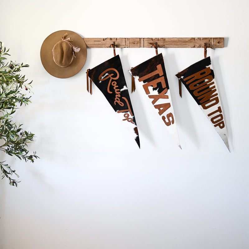 Round Top Block Pennant | Cafe Ombre Hair Hide