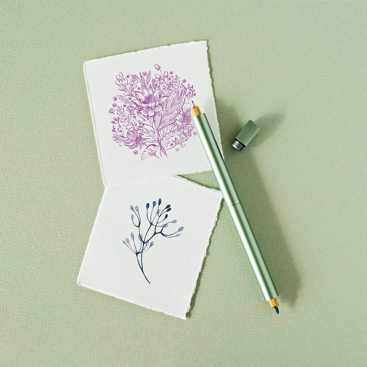 Lumos Pro Single | Refillable Multi-Tip Pen | Sage