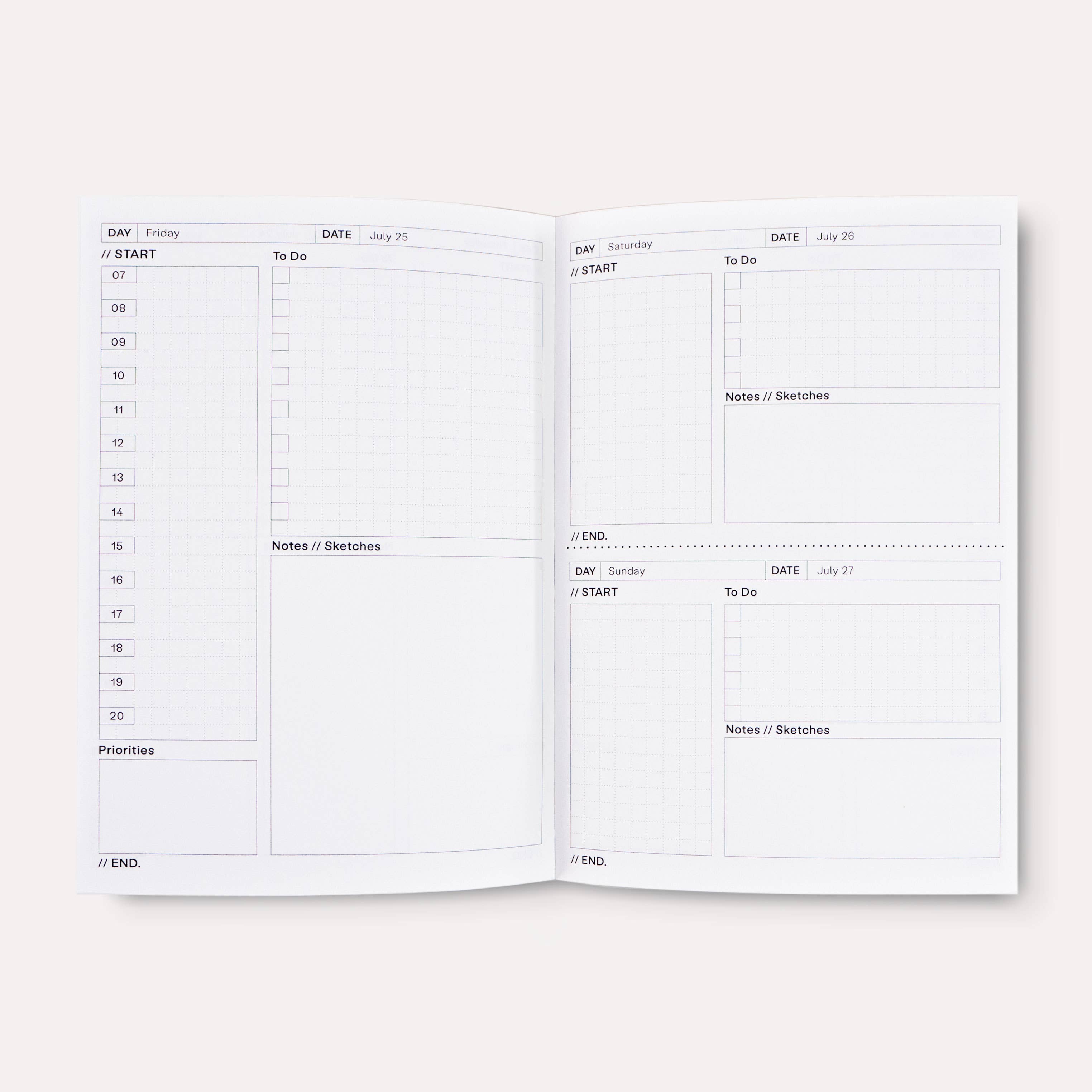 Bookends No. 1 Daily Planner Book
