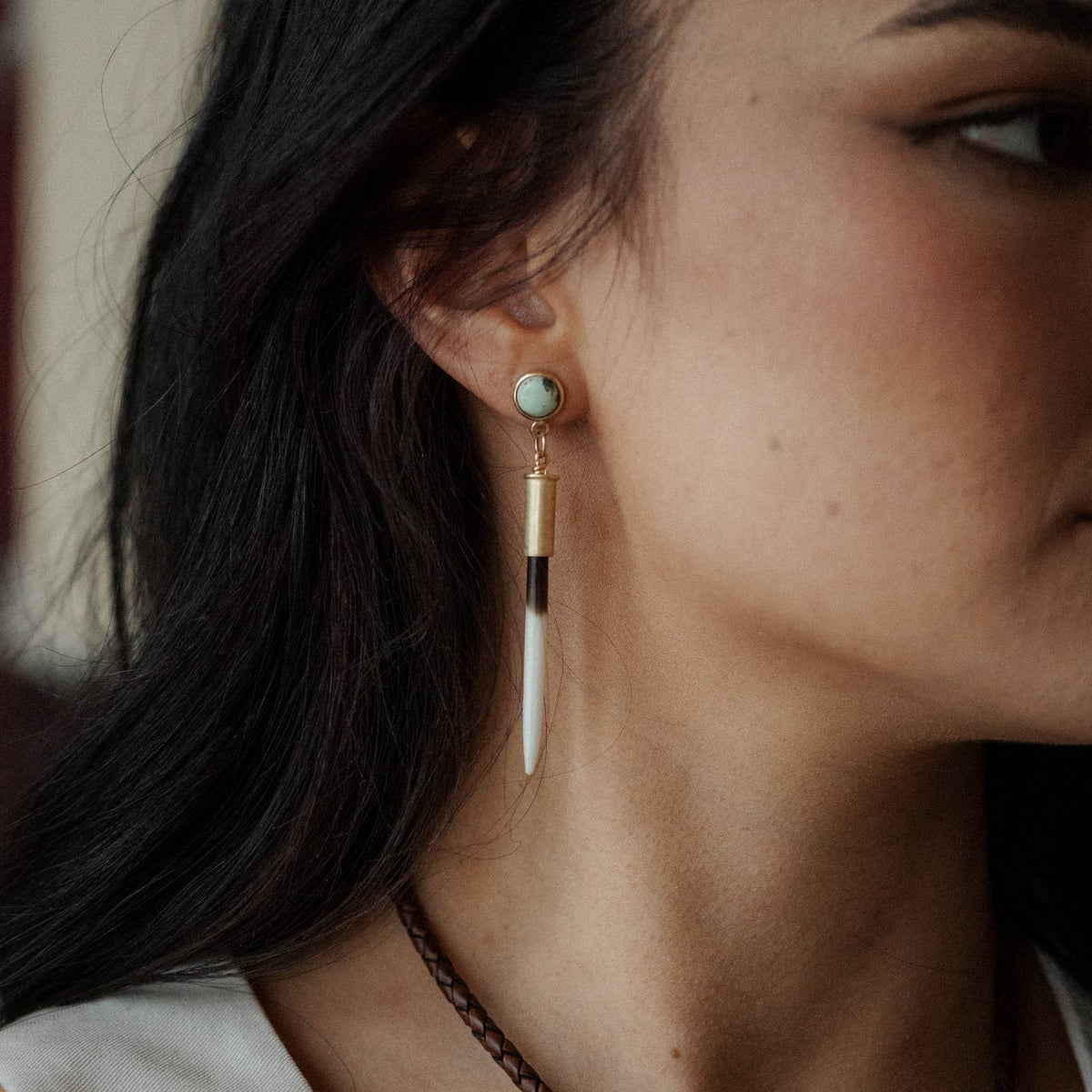 Quill Studs | Turquoise