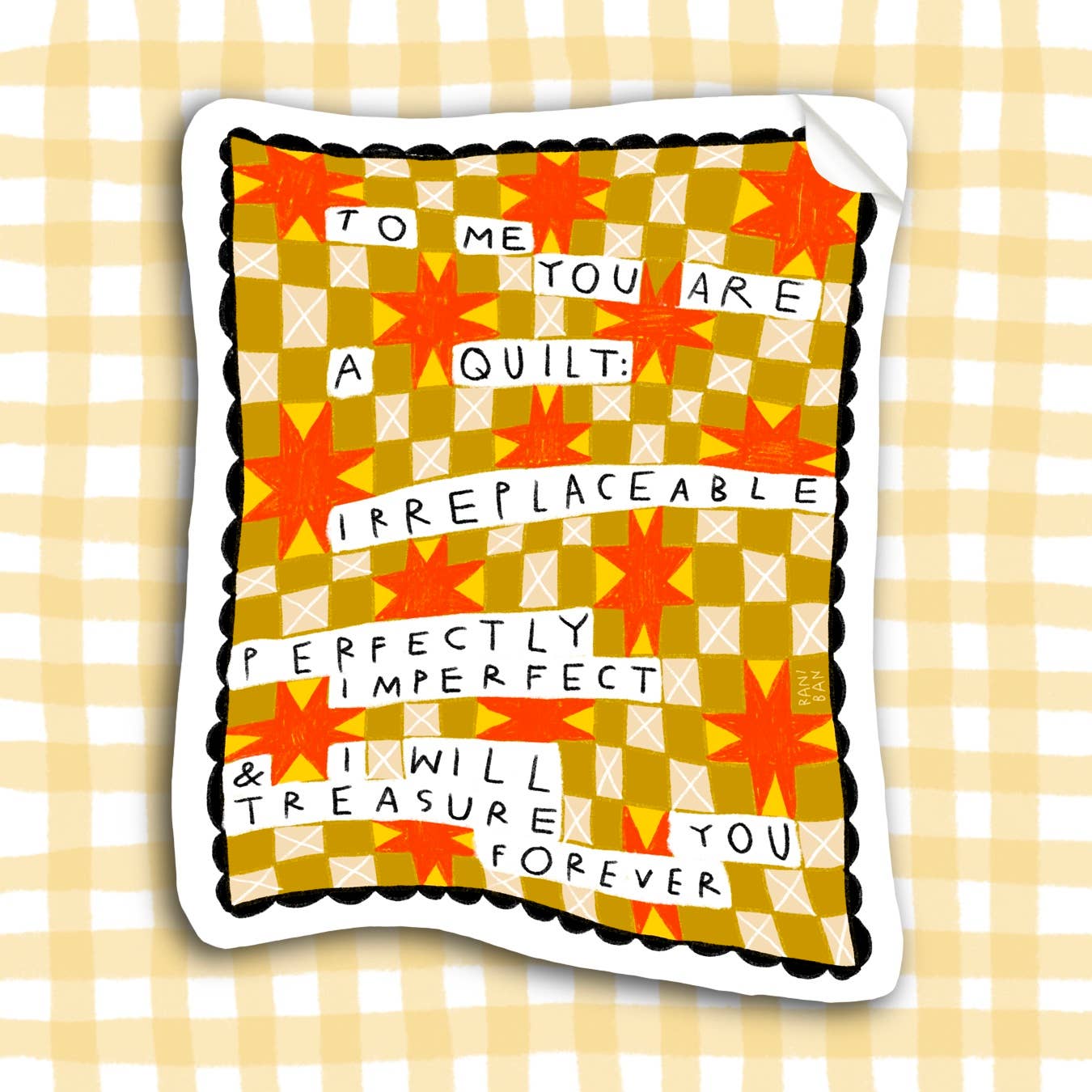 I WILL TREASURE YOU FOREVER QUILT | Sticker