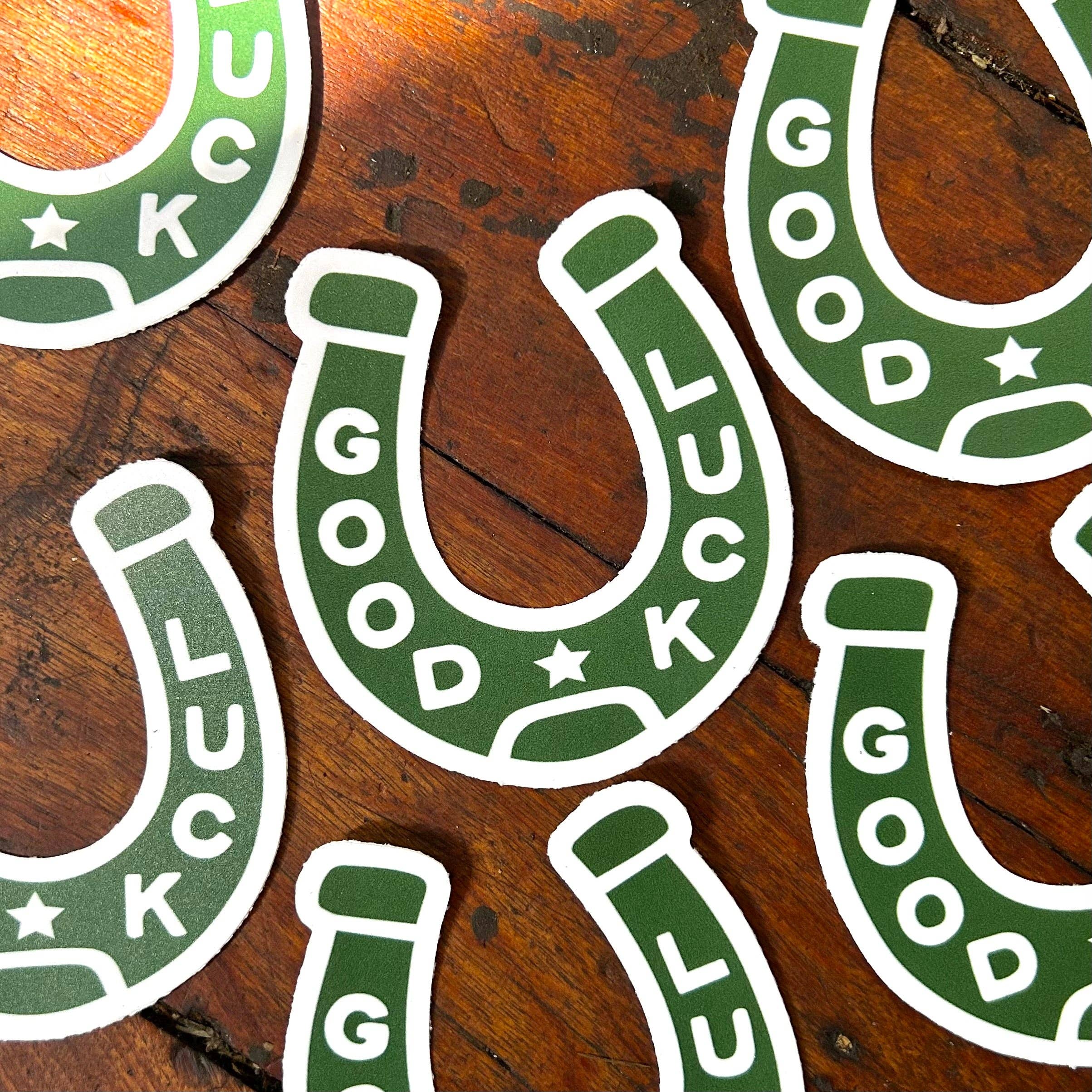 Good Luck Sticker green