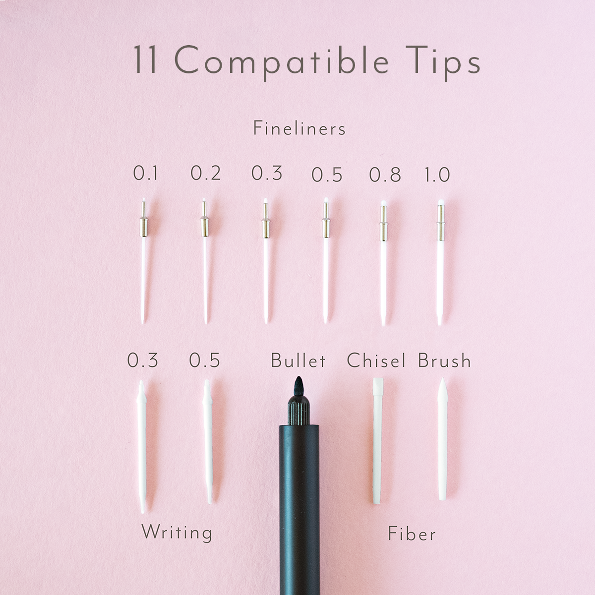 Lumos Pro Single | Refillable Multi-Tip Pen | Midnight