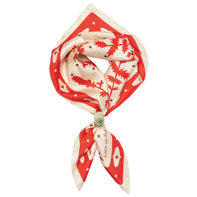 Silk Scarf - “Kickin' Up Dust” - Square Neck & Hair Scarf
