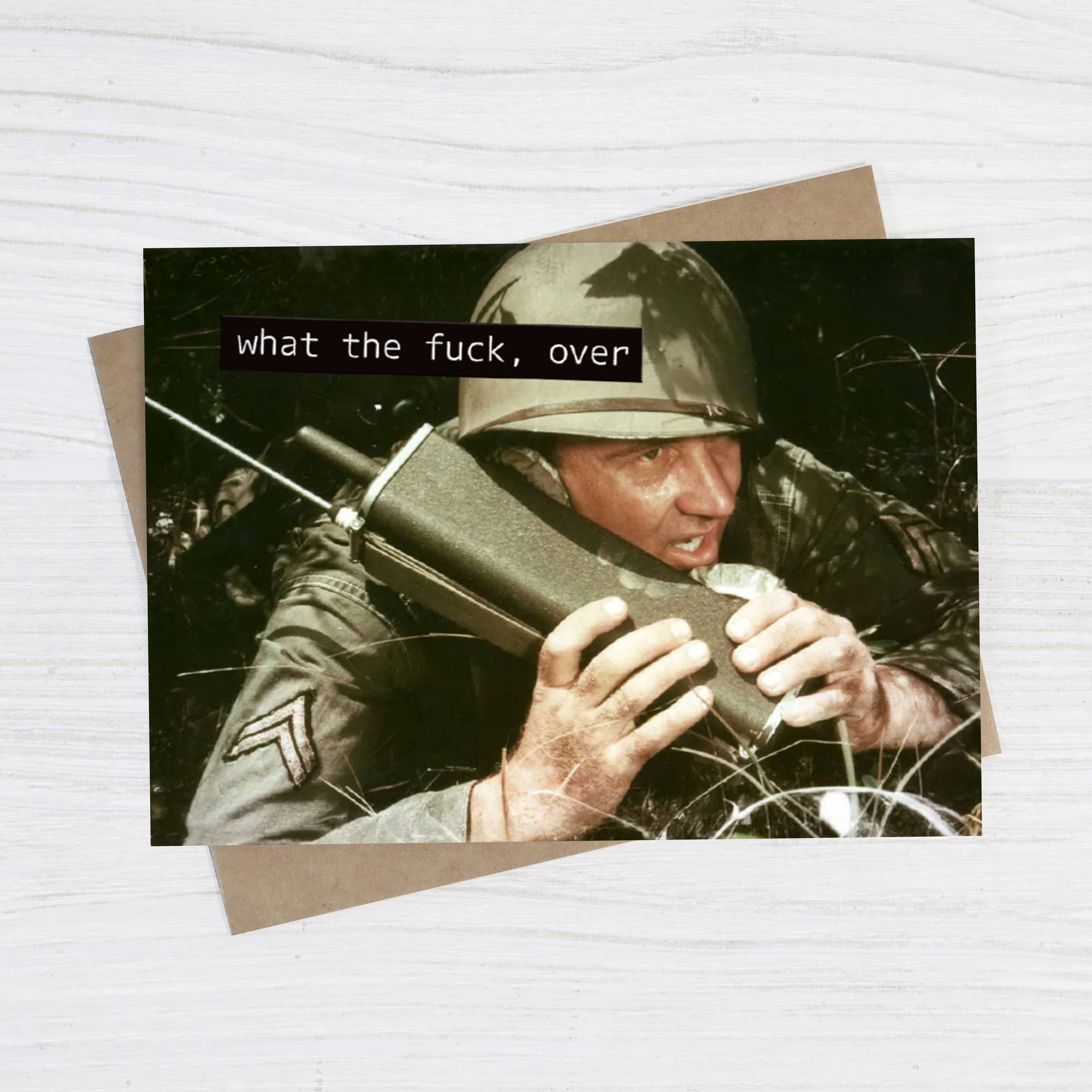 What the F***, Over | Greeting Card