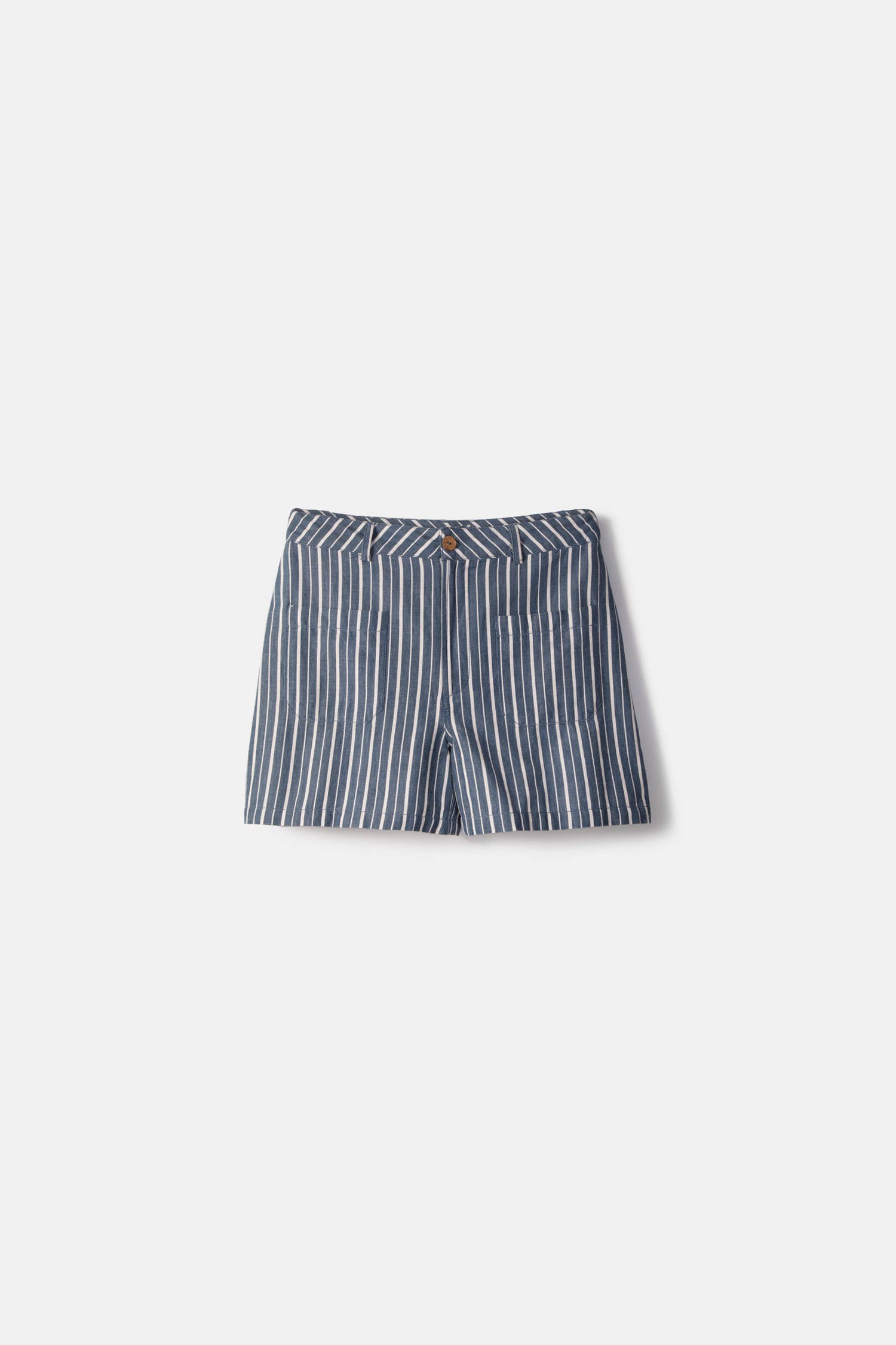 Cotton Shorts | Blue Stripe