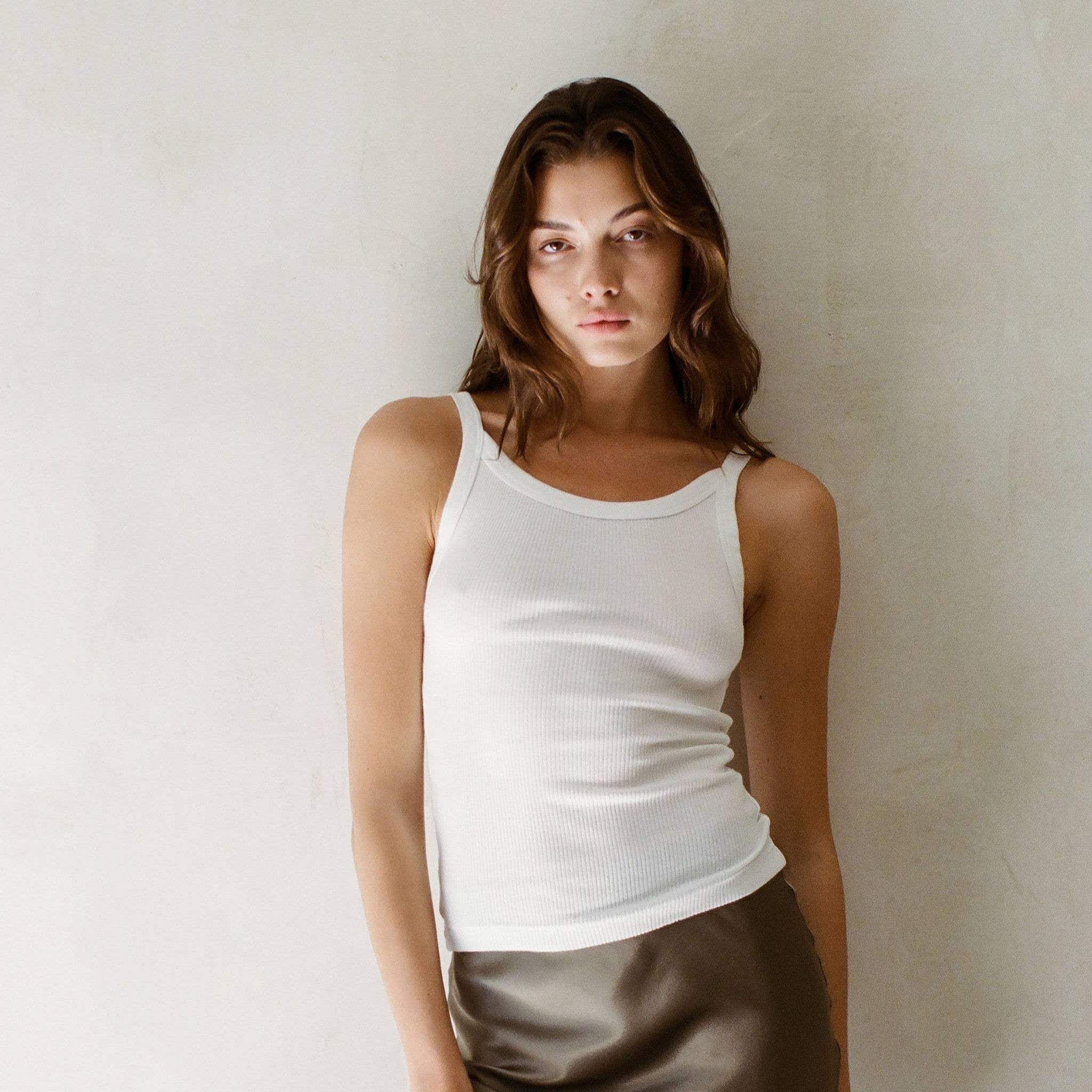 Organic Cotton Tank Top | White