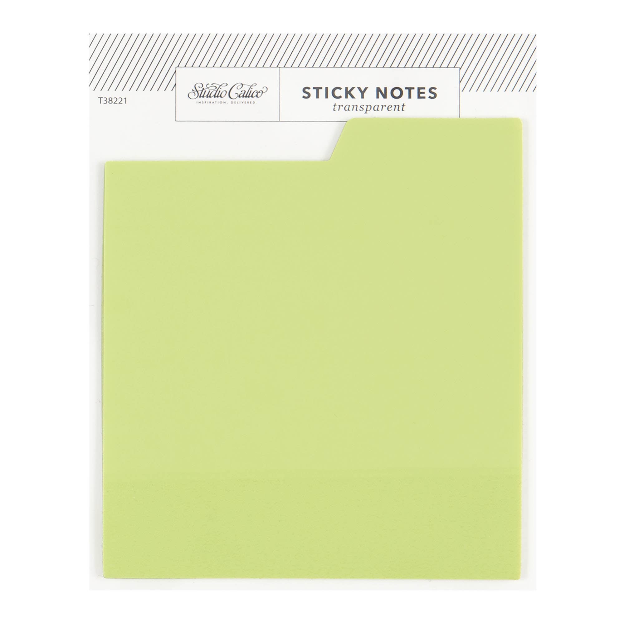 Tabbed Transparent Sticky Notes | Green