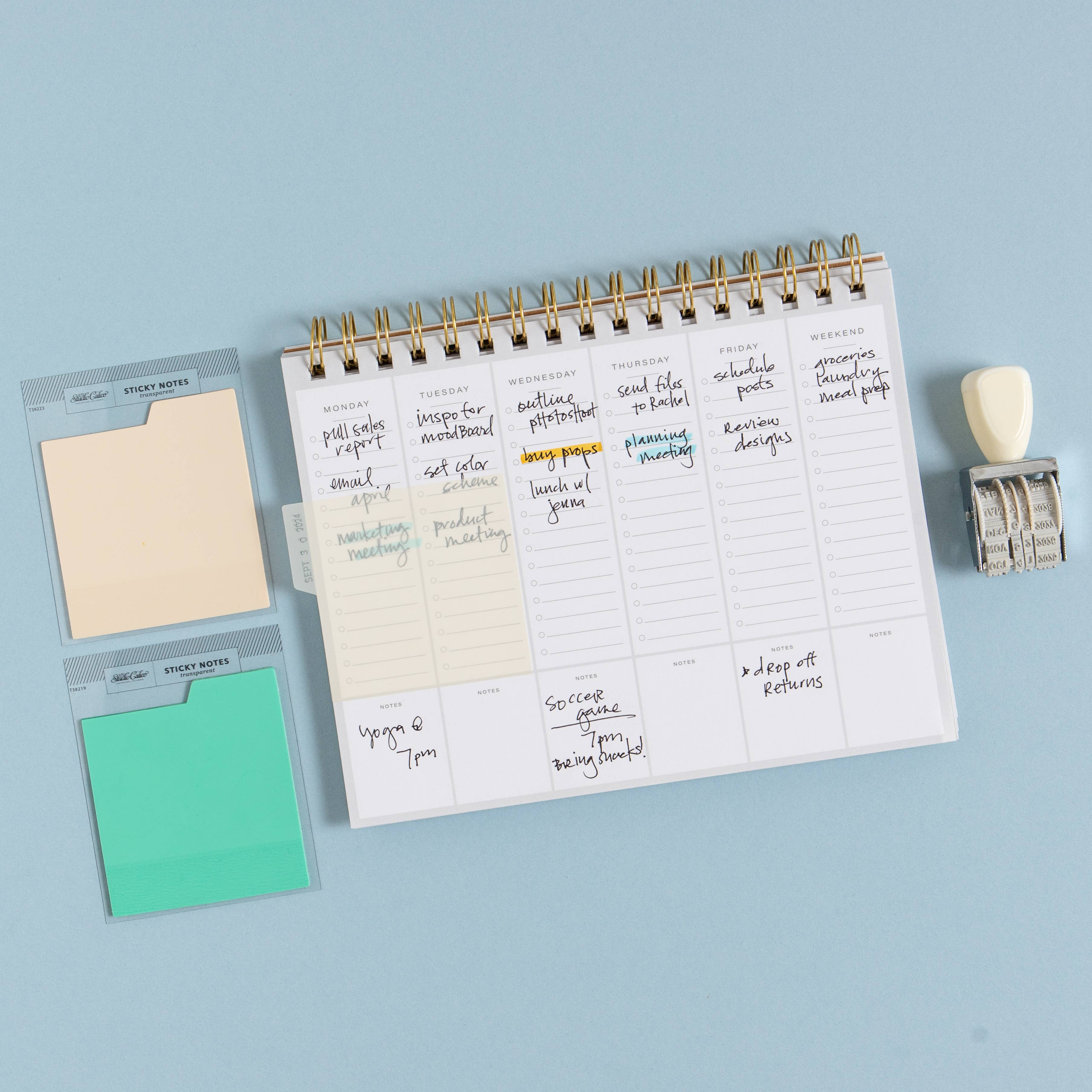 Tabbed Transparent Sticky Notes | Cream