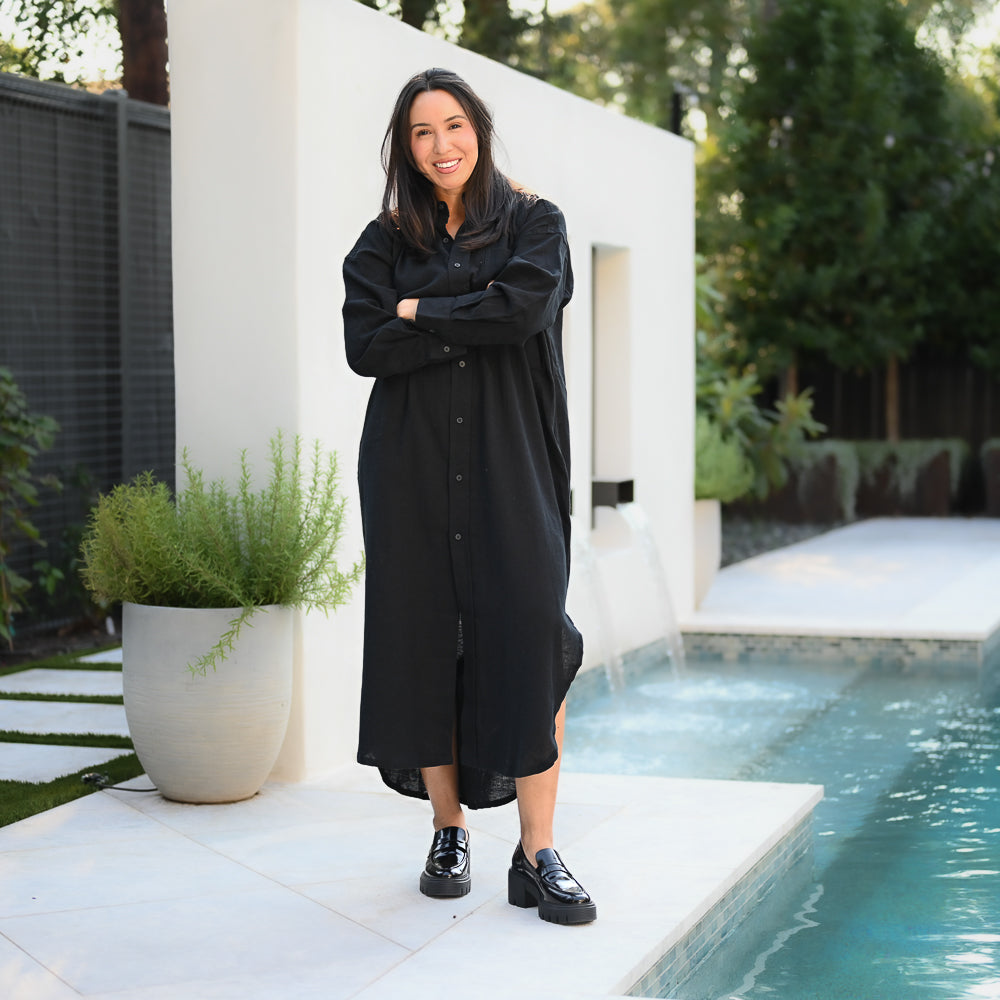 Florence Shirt Dress | Black