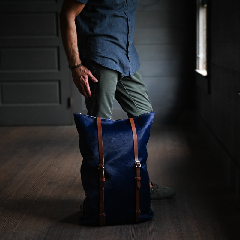 Kayak Pack | Navy Hair Hide