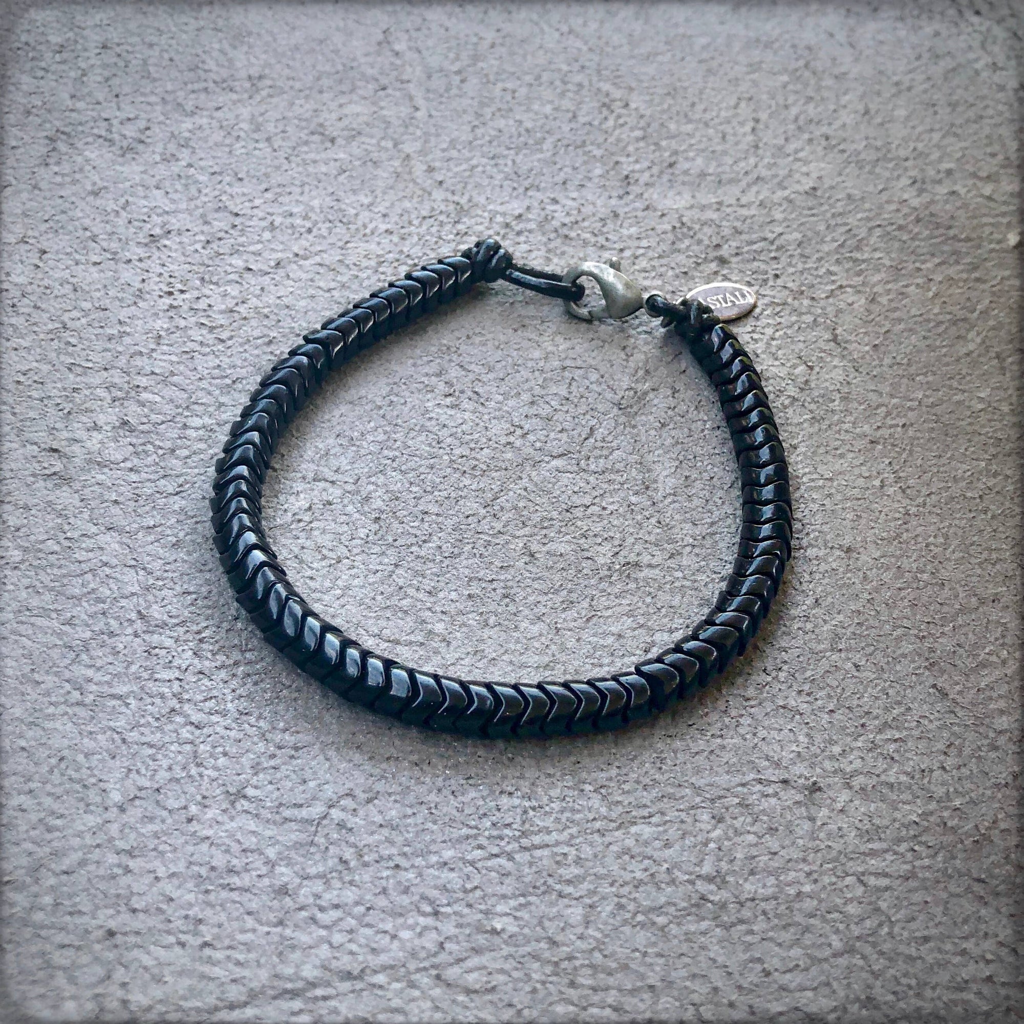 Black Snake Glass Bracelet
